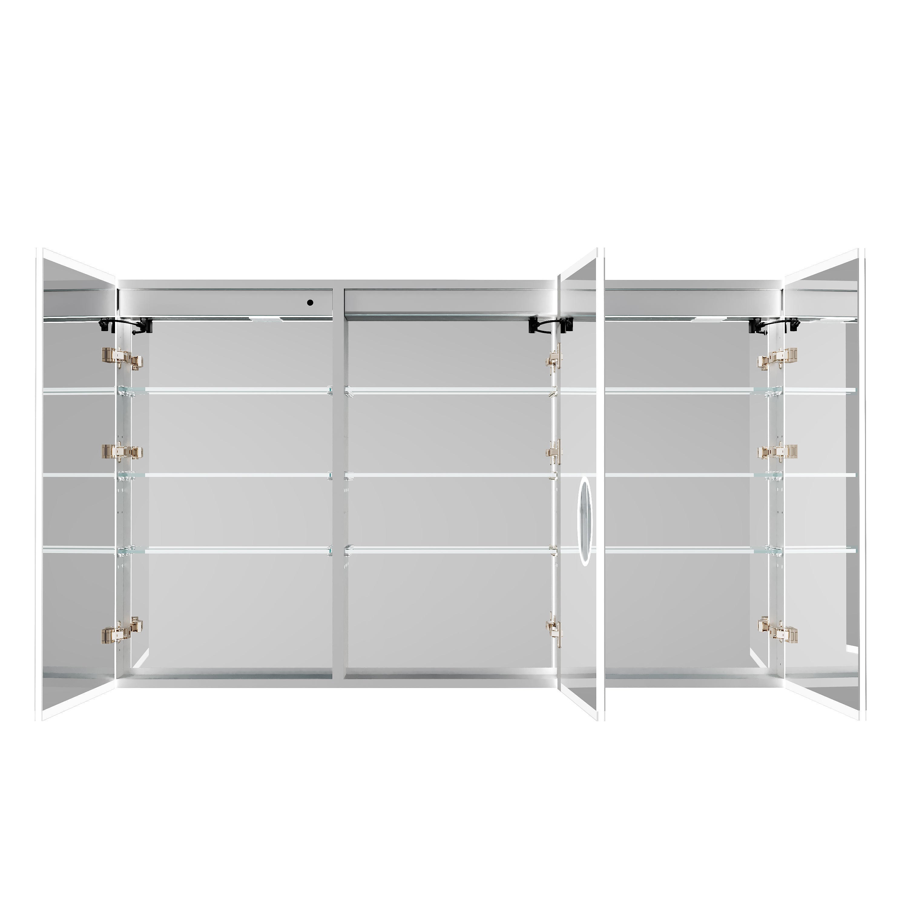 60 in. x 36 in. Recessed/Surface Mount LED Medicine Cabinet with 3X Magnifier Glass Mirror, Anti-Fog