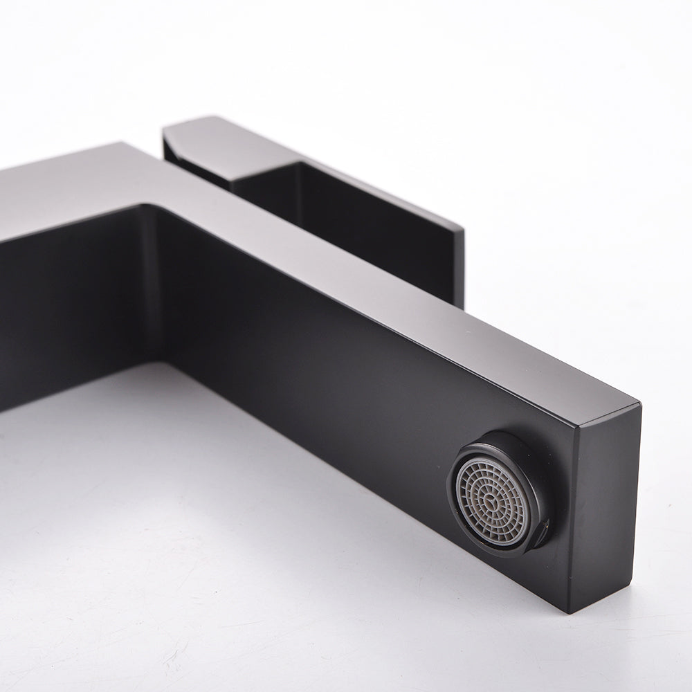 Single Handle Single Hole Bathroom Faucet with Spot Resistant Matte Black