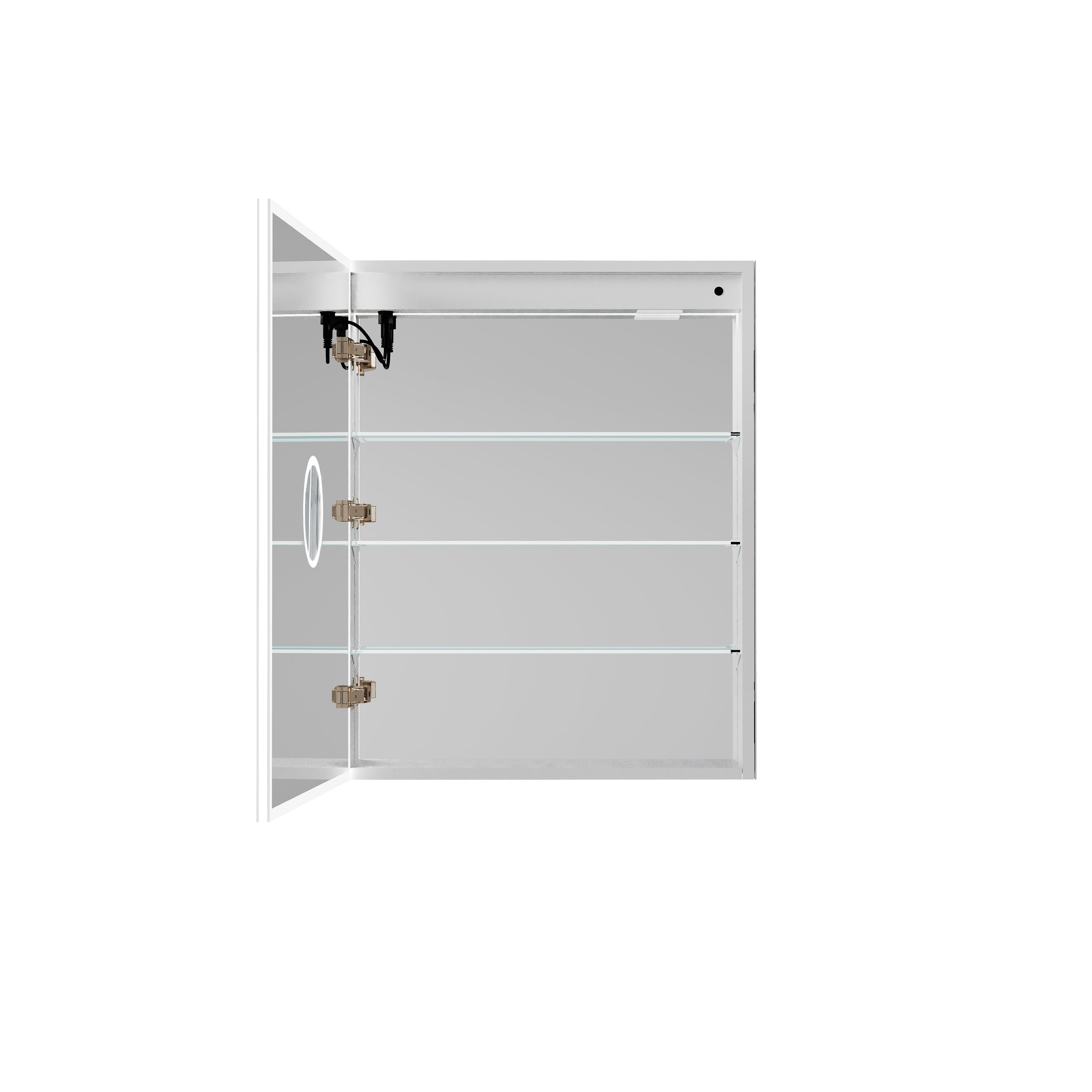24 in. x 30 in. Upgraded Recessed/Surface Mount Left LED Medicine Cabinet with 3X Magnifier Glass Mirror