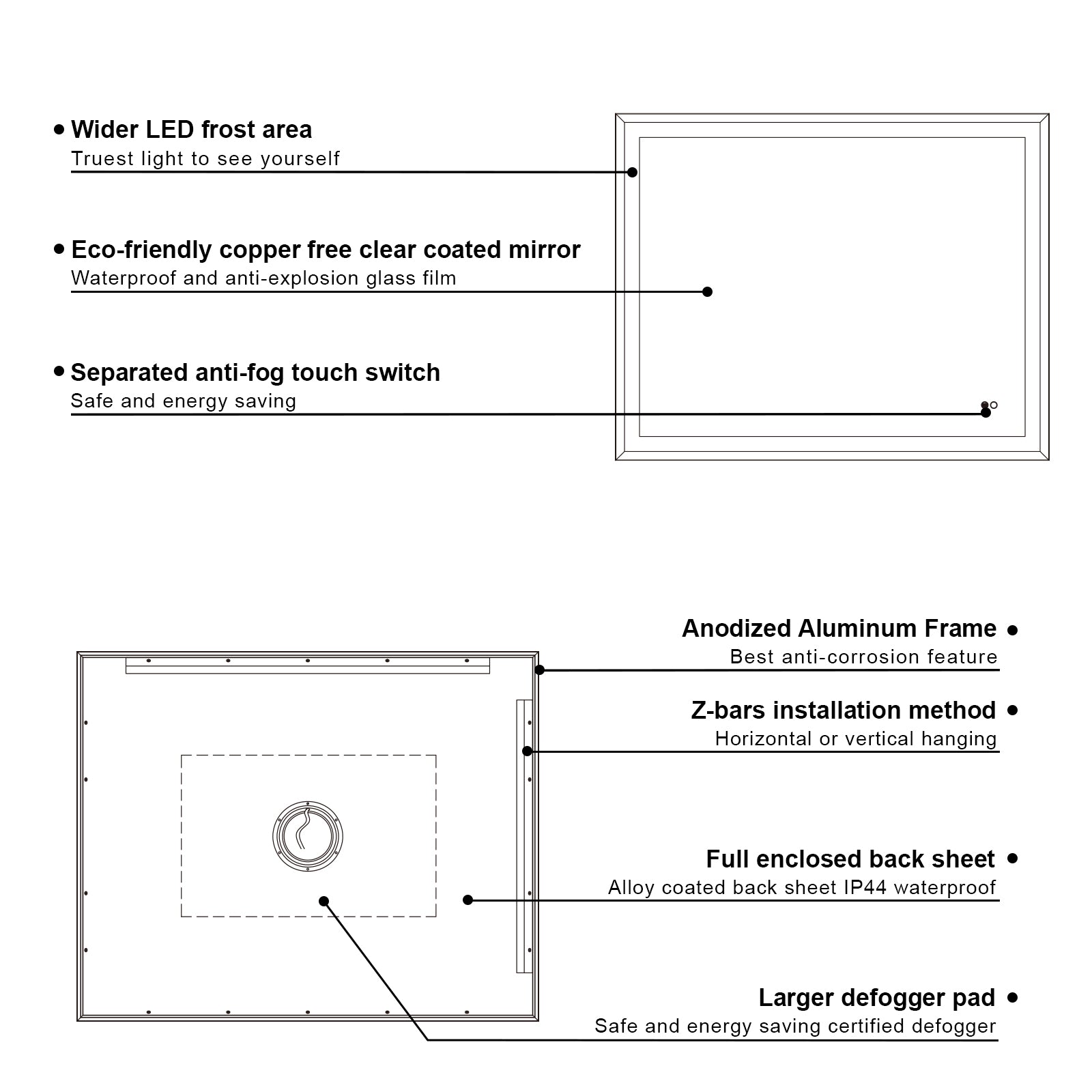 Bathroom Mirror Specifications