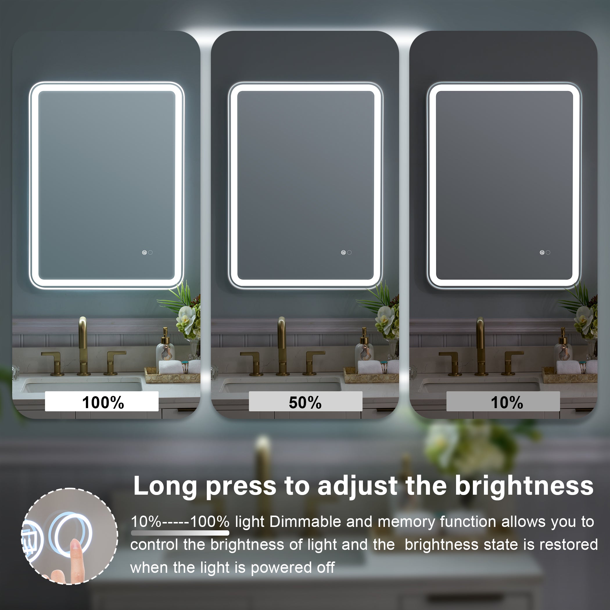 Dimmable Bathroom Mirror