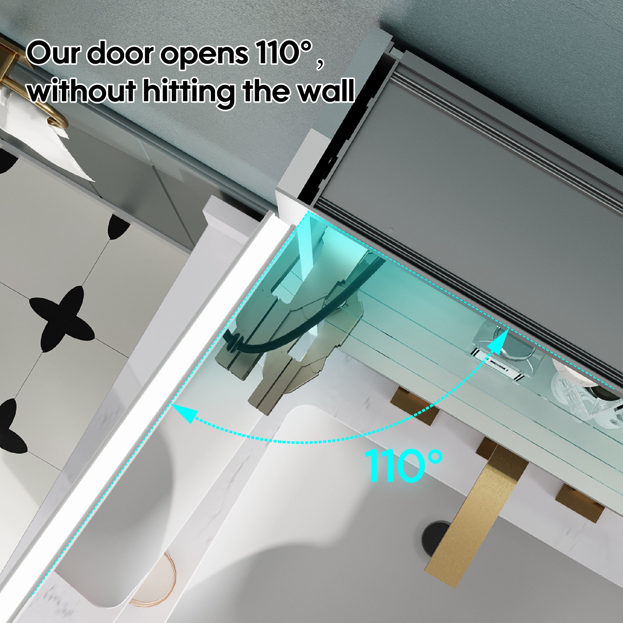 60 in. x 30 in. Rectangular Recessed/Surface Mount Medicine Cabinet with Mirror and LED Light