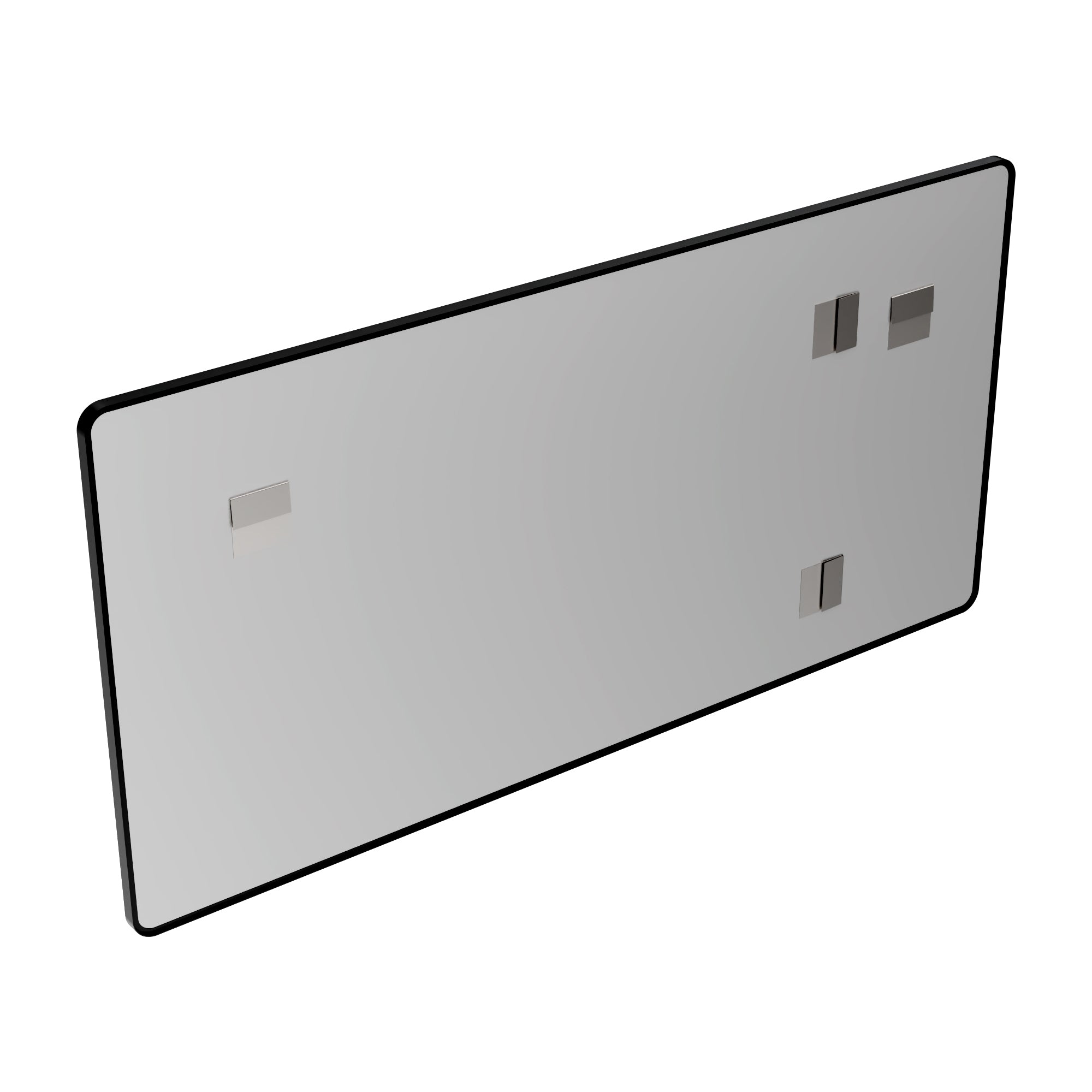 72 in. W x 36 in. H Black Bathroom Wall Mirror, Minimalist Aluminum Framed Vanity Mirror (Vertical/Horizontal)