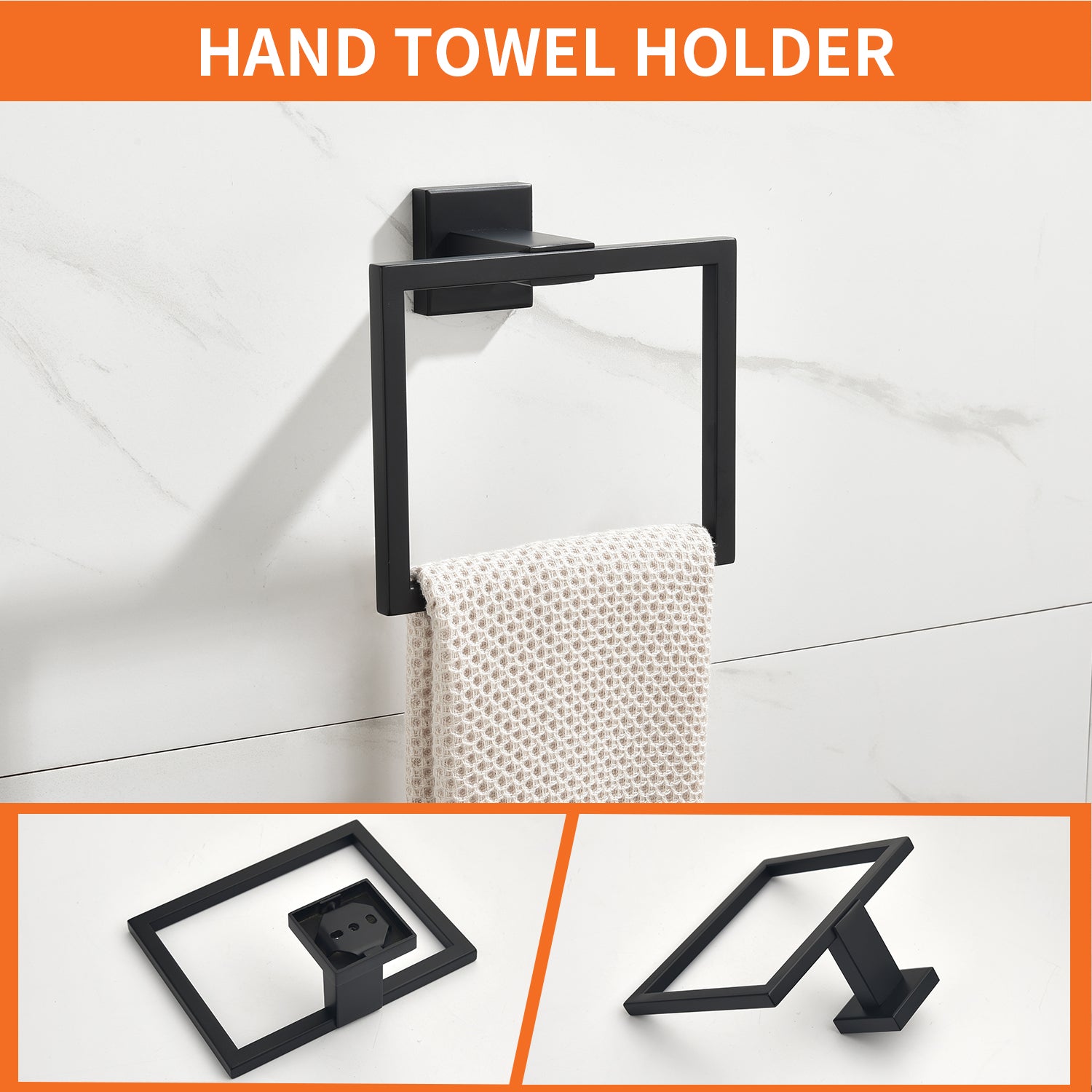 4-Piece Bathroom Hardware Set, SUS304 Stainless Steel Towel Bar, Toilet Paper Holder, Towel Ring & Hooks | Modern Wall-Mounted Bath Accessories Kit