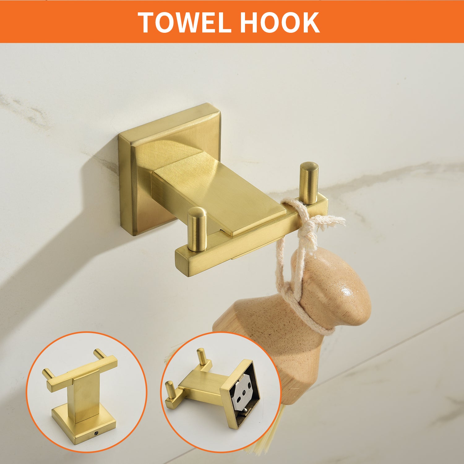 4-Piece Bathroom Hardware Set, SUS304 Stainless Steel Towel Bar, Toilet Paper Holder, Towel Ring & Hooks | Modern Wall-Mounted Bath Accessories Kit