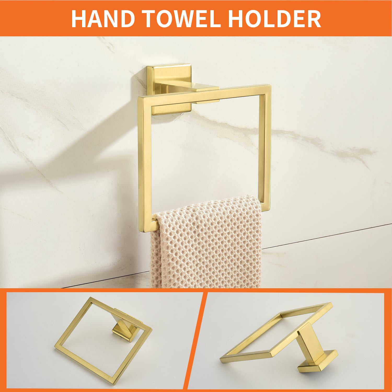 4-Piece Bathroom Hardware Set, SUS304 Stainless Steel Towel Bar, Toilet Paper Holder, Towel Ring & Hooks | Modern Wall-Mounted Bath Accessories Kit