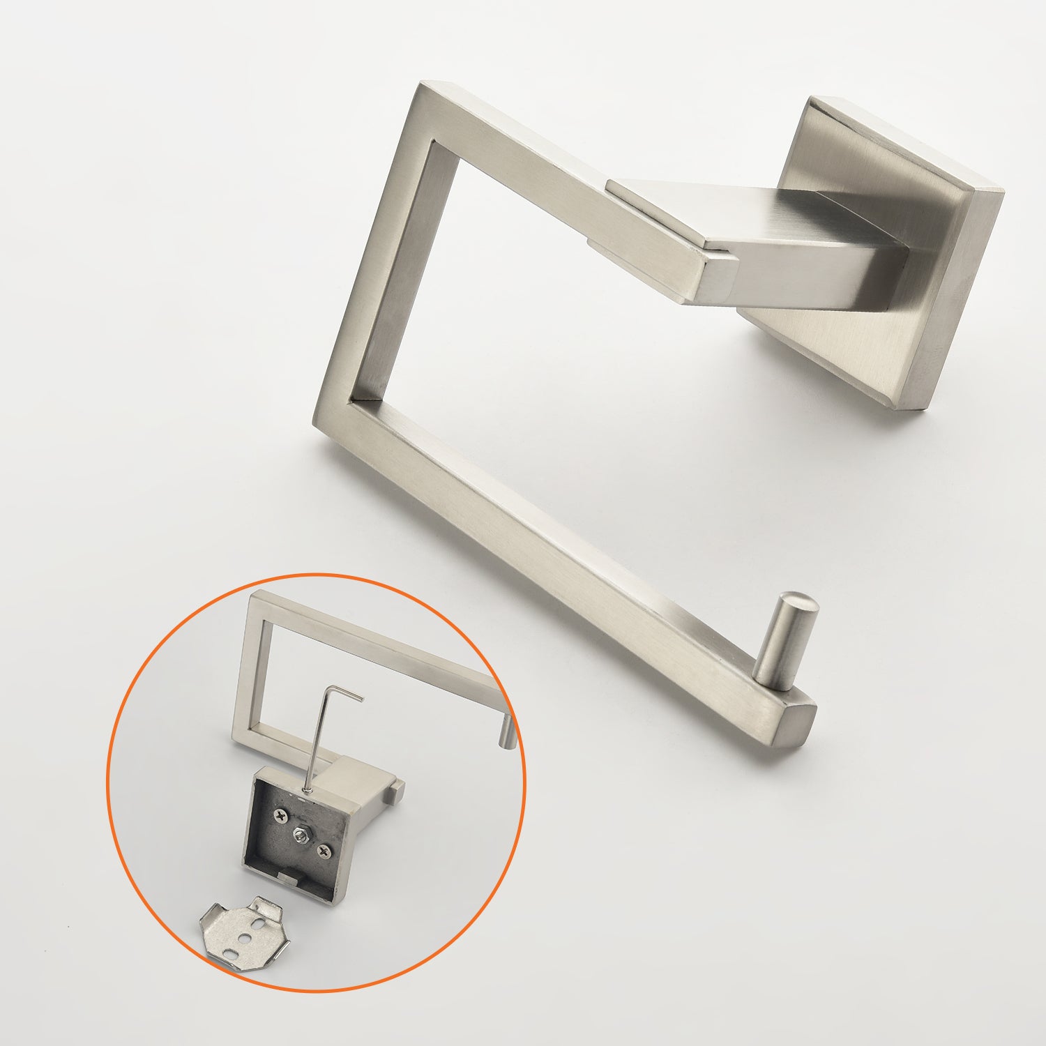 4-Piece Bathroom Hardware Set, SUS304 Stainless Steel Towel Bar, Toilet Paper Holder, Towel Ring & Hooks | Modern Wall-Mounted Bath Accessories Kit