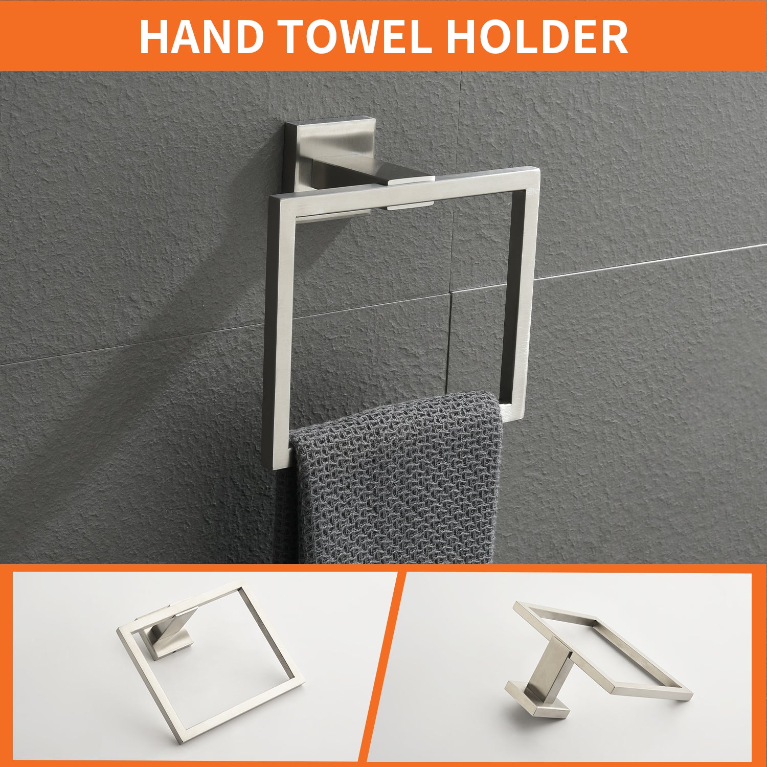 4-Piece Bathroom Hardware Set, SUS304 Stainless Steel Towel Bar, Toilet Paper Holder, Towel Ring & Hooks | Modern Wall-Mounted Bath Accessories Kit