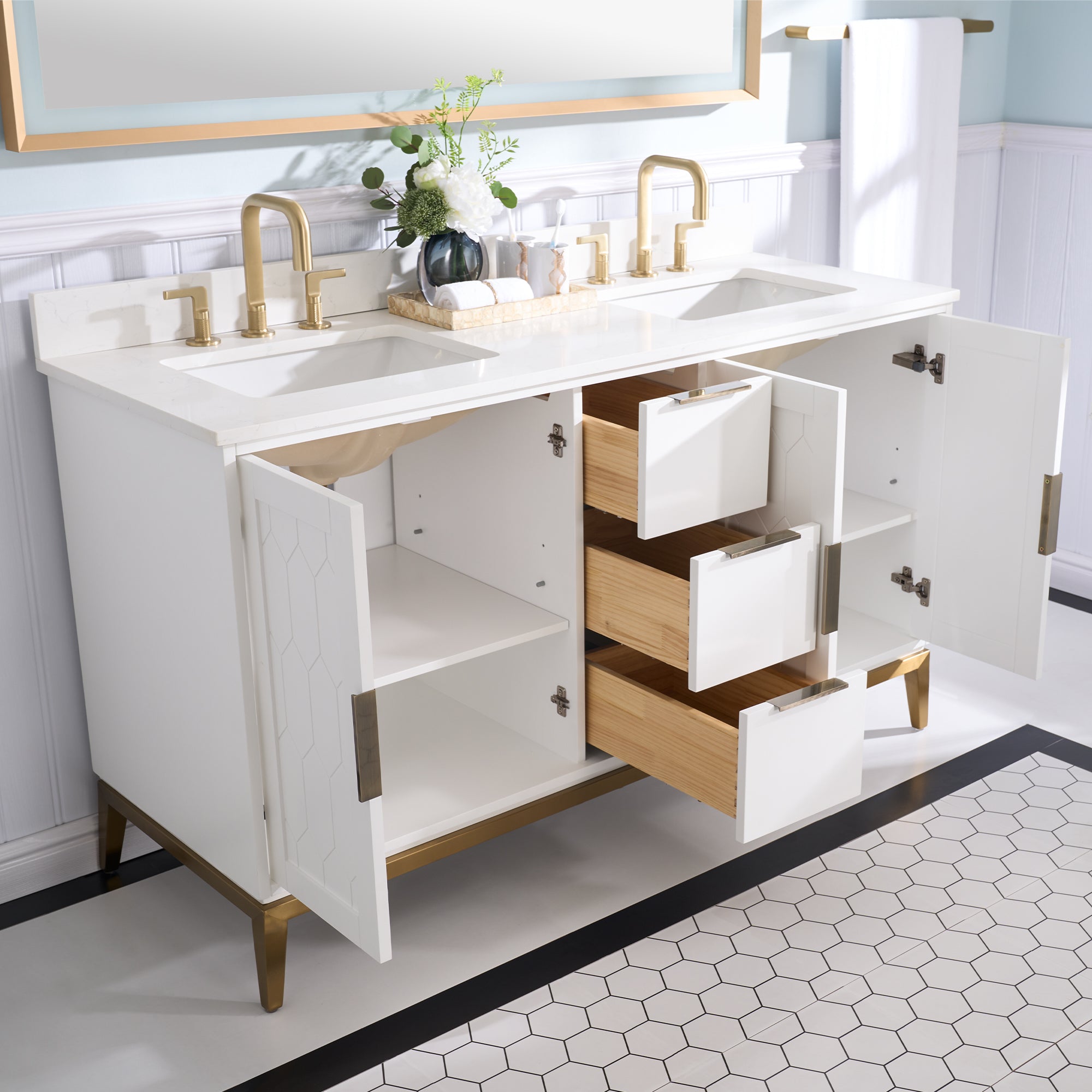 60 Double Sink Bathroom Vanity