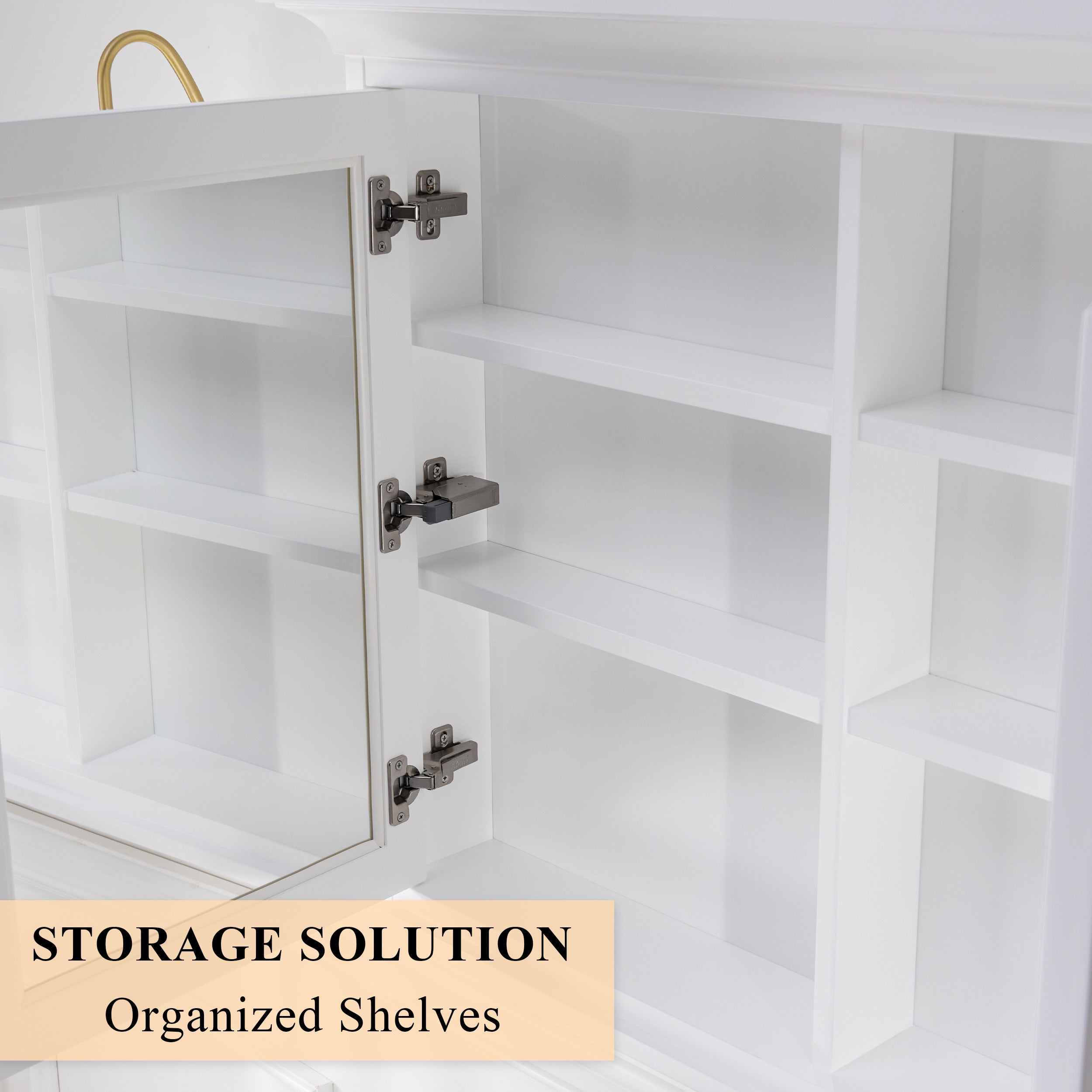 40 in.W x 30 in.H Surface-Mount Bathroom Medicine Cabinet with Mirror and 2 Soft-close Doors