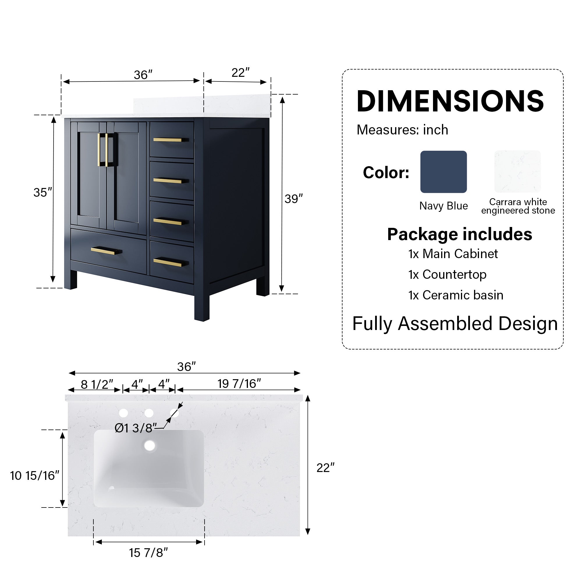 #Handle Color_Brushed Gold