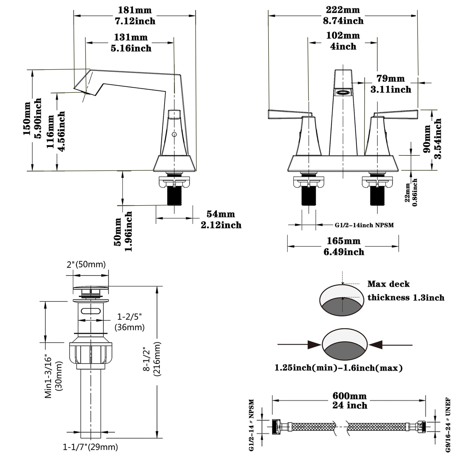 bathroom faucets widespread