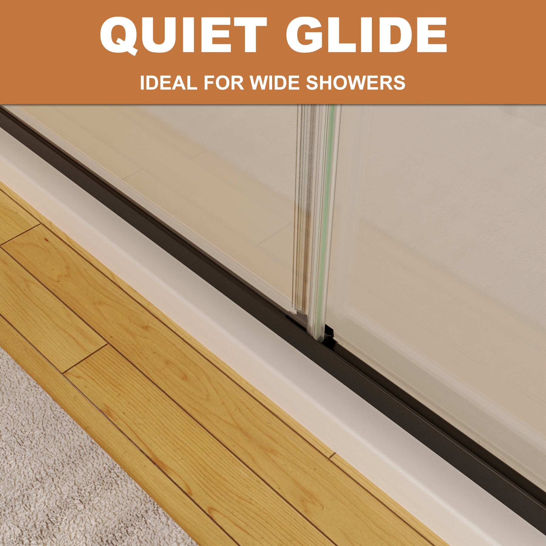 seamless glass shower door