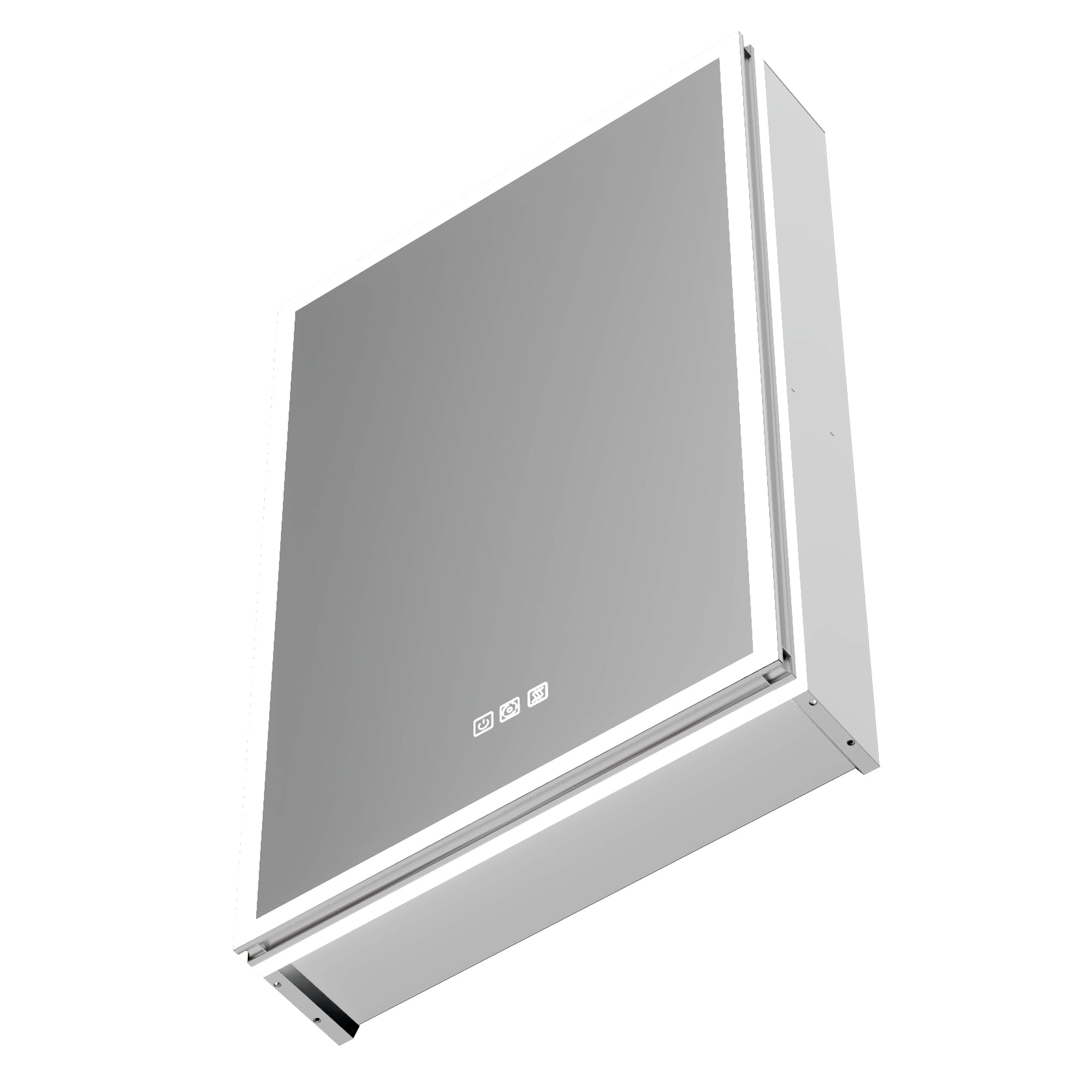 20 in. x 32 in. Recessed/Surface Mount Right LED Medicine Cabinet with 5X Magnifier Mirror, Aluminum Frame