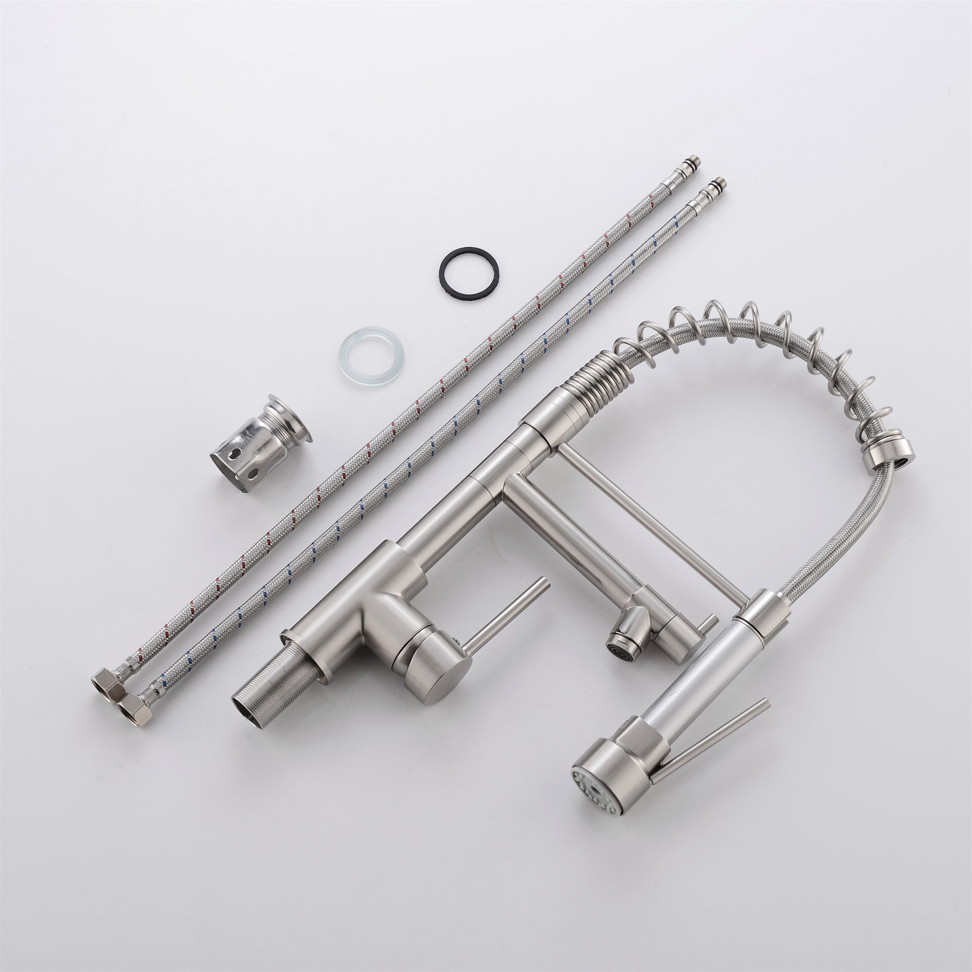 Kitchen Spring Faucets with Pull Down Sprayer-2 Functions Sprayer
