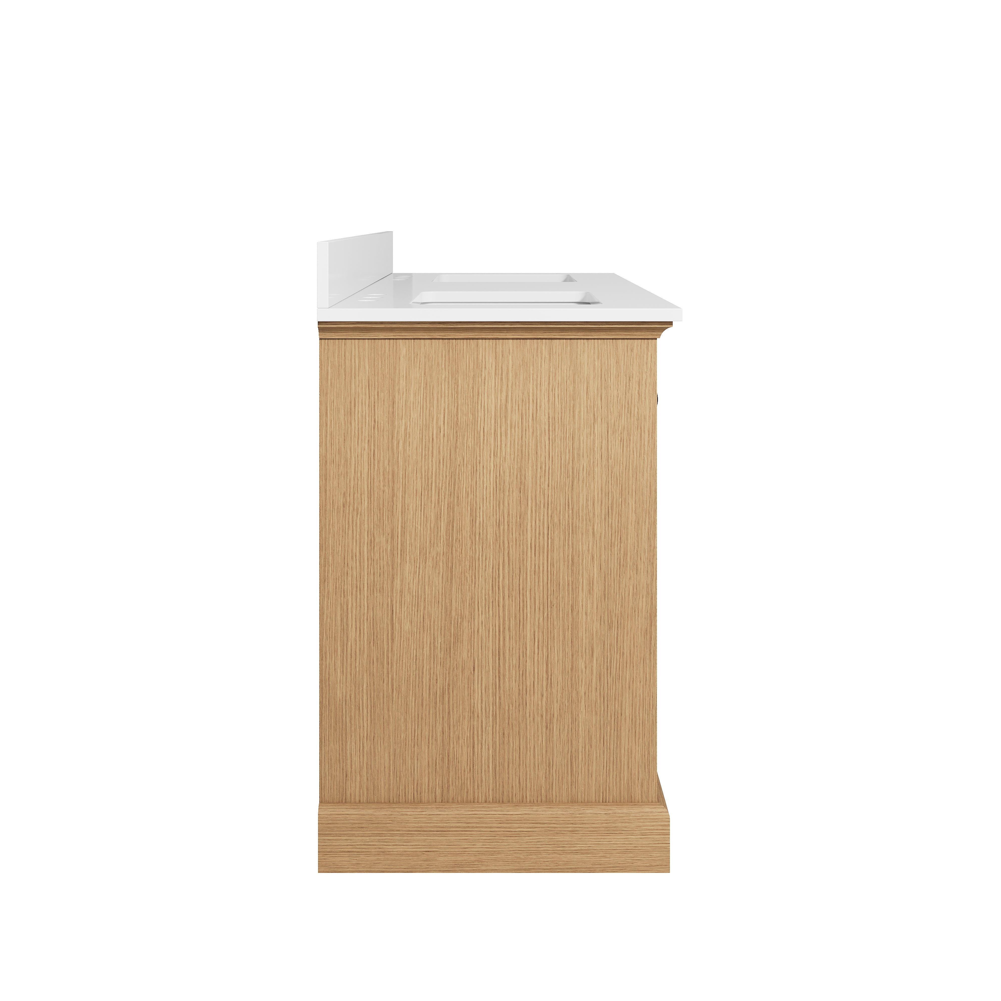 60 Inch Solid Wood OAK Bathroom Vanity with cUPC Undermount Basin with 4 Doors and 6 Drawers