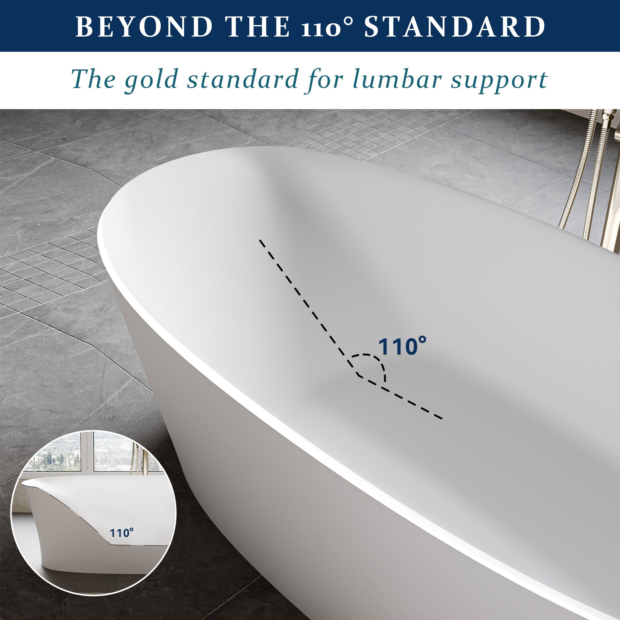 67" Matte White Freestanding Solid Surface Bathtub with Overflow and Drain, 74 Gallons