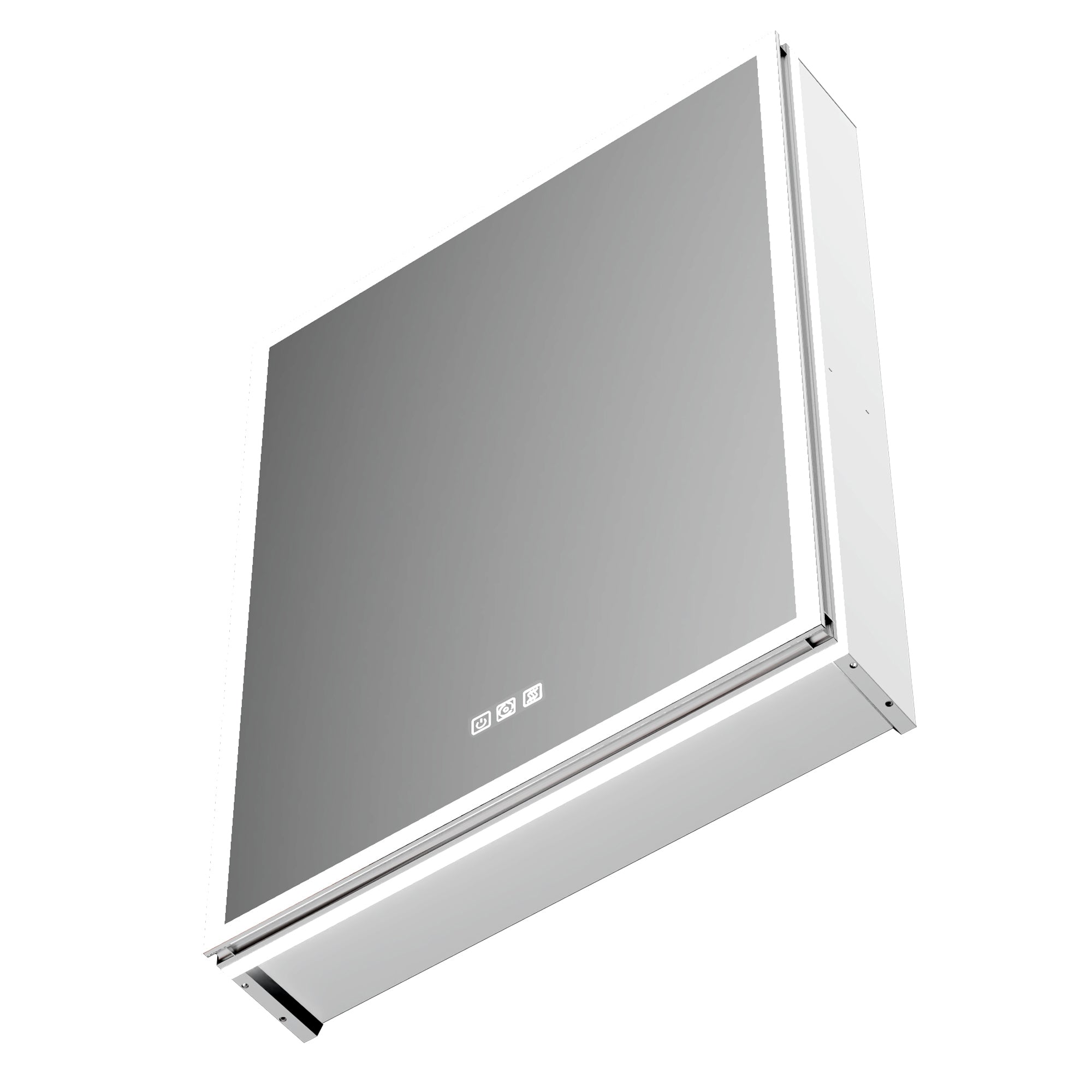 24 in. x 32 in. Recessed/Surface Mount Right LED Medicine Cabinet with 5X Magnifier Mirror, Aluminum Frame