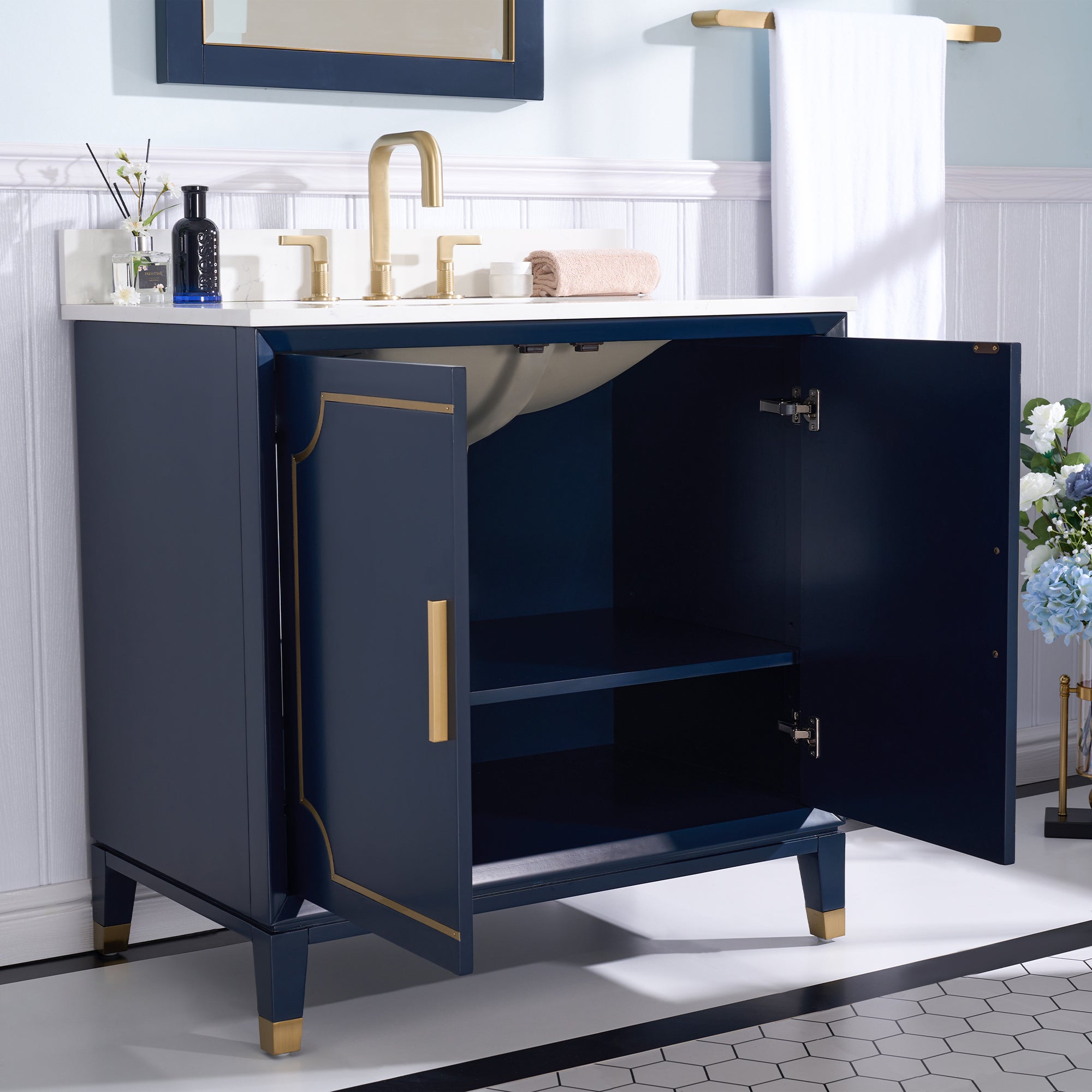 Bathroom Vanity With Backsplash