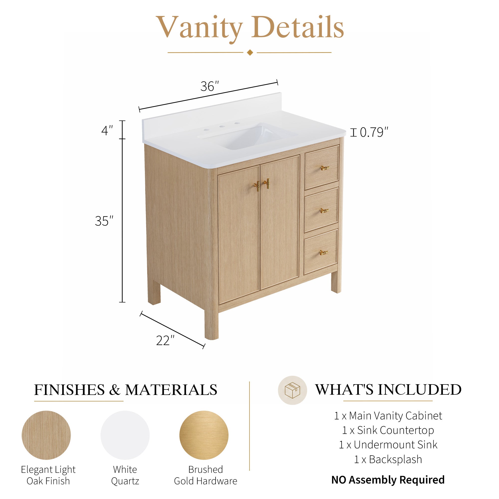#Handle Color_Brushed Gold