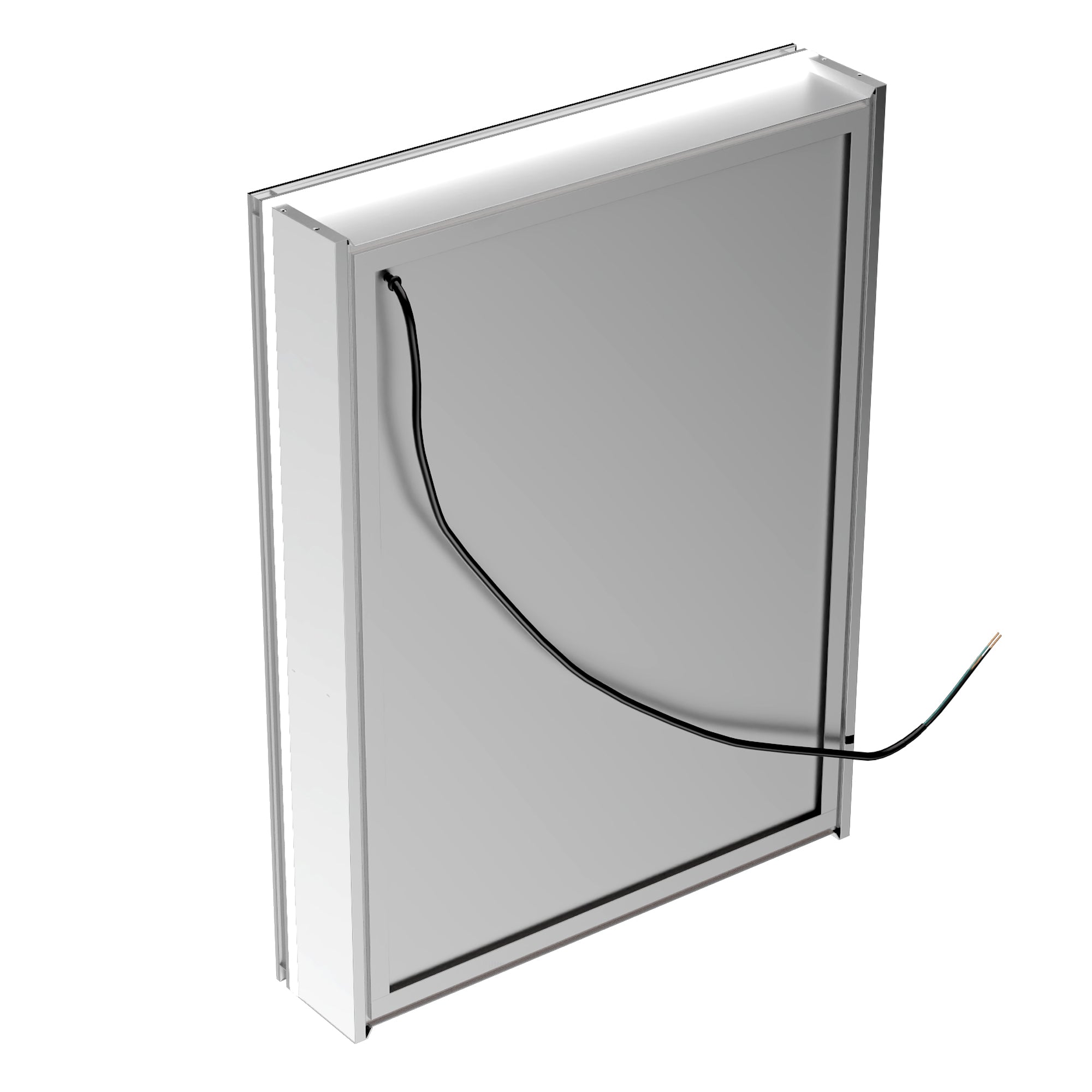24 in. x 32 in. Recessed/Surface Mount Left LED Medicine Cabinet with 5X Magnifier Mirror, Aluminum Frame