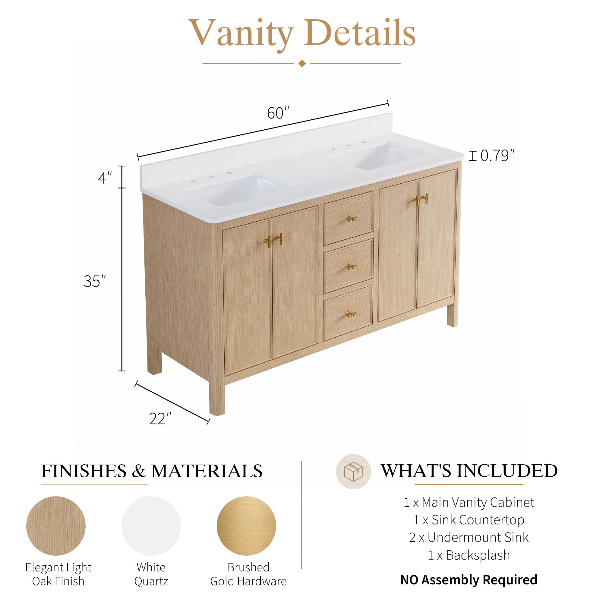 #Handle Color_Brushed Gold