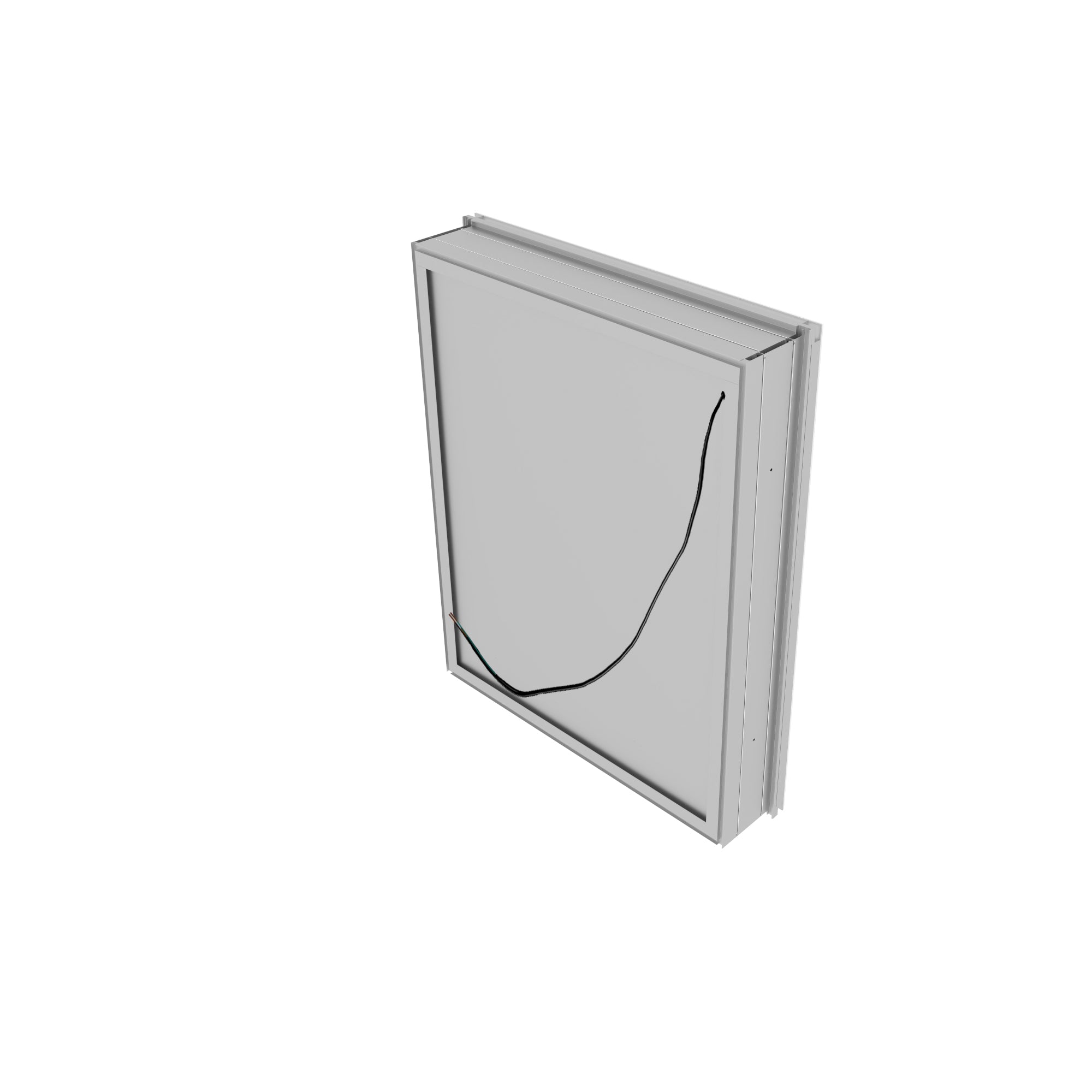 24 in. x 30 in. Recessed/Surface Mount Left Medicine Cabinet with Mirror and LED Light, All-Plastic Cabinet Body