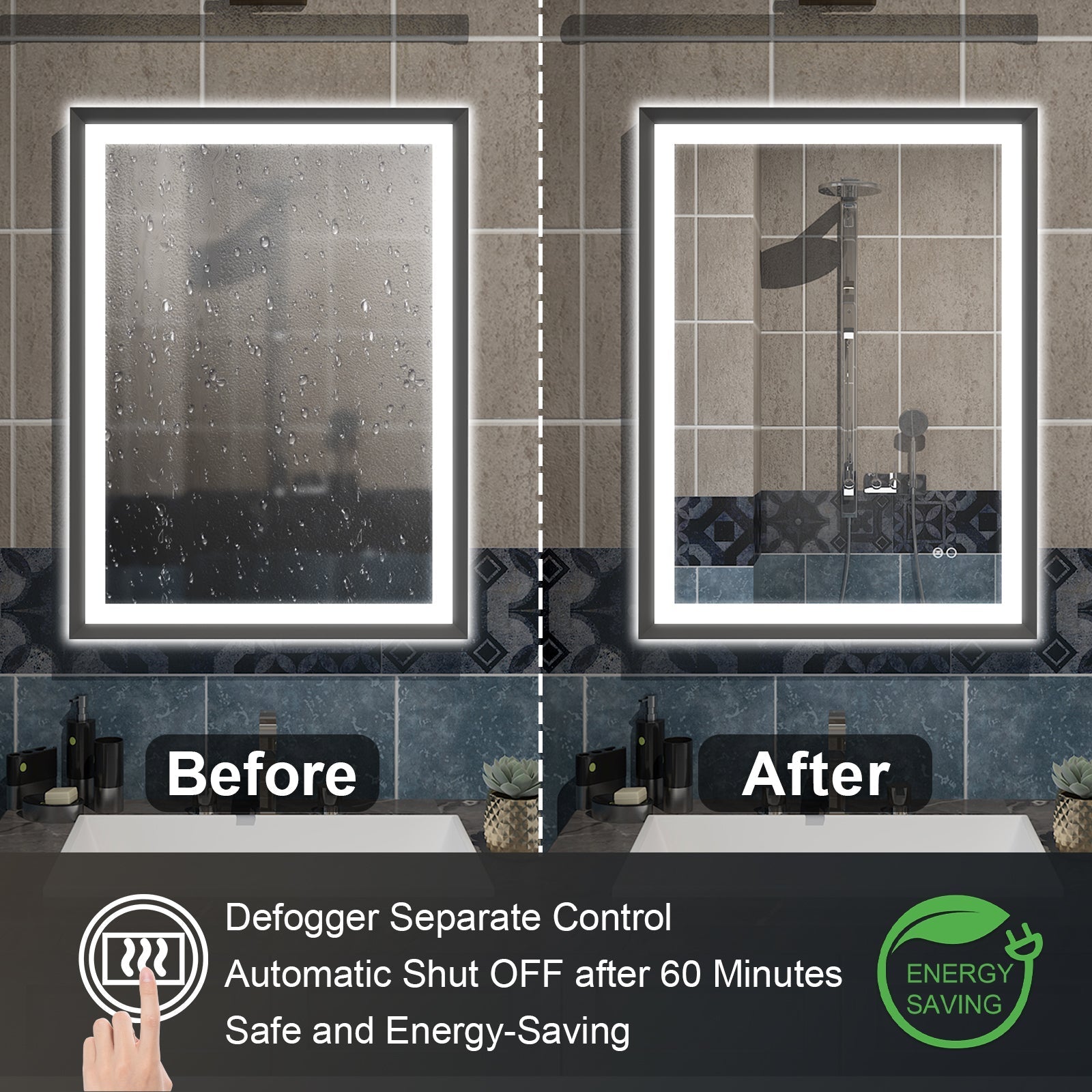 Fog Free Bathroom Mirror