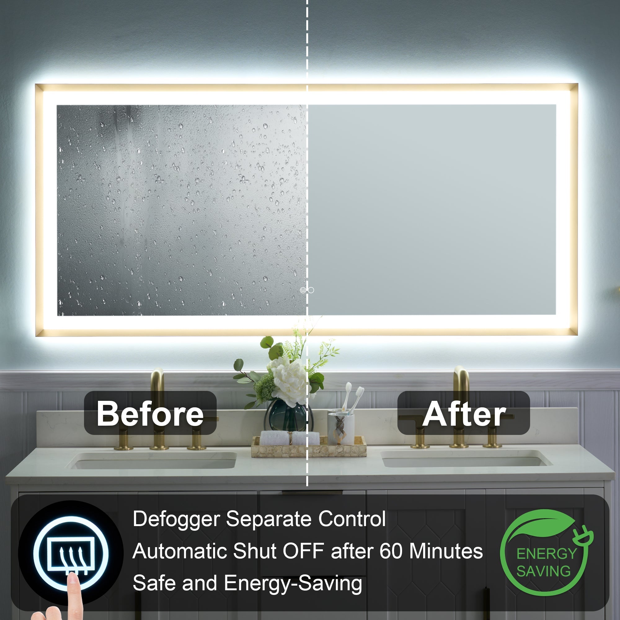 Fog Free Bathroom Mirror