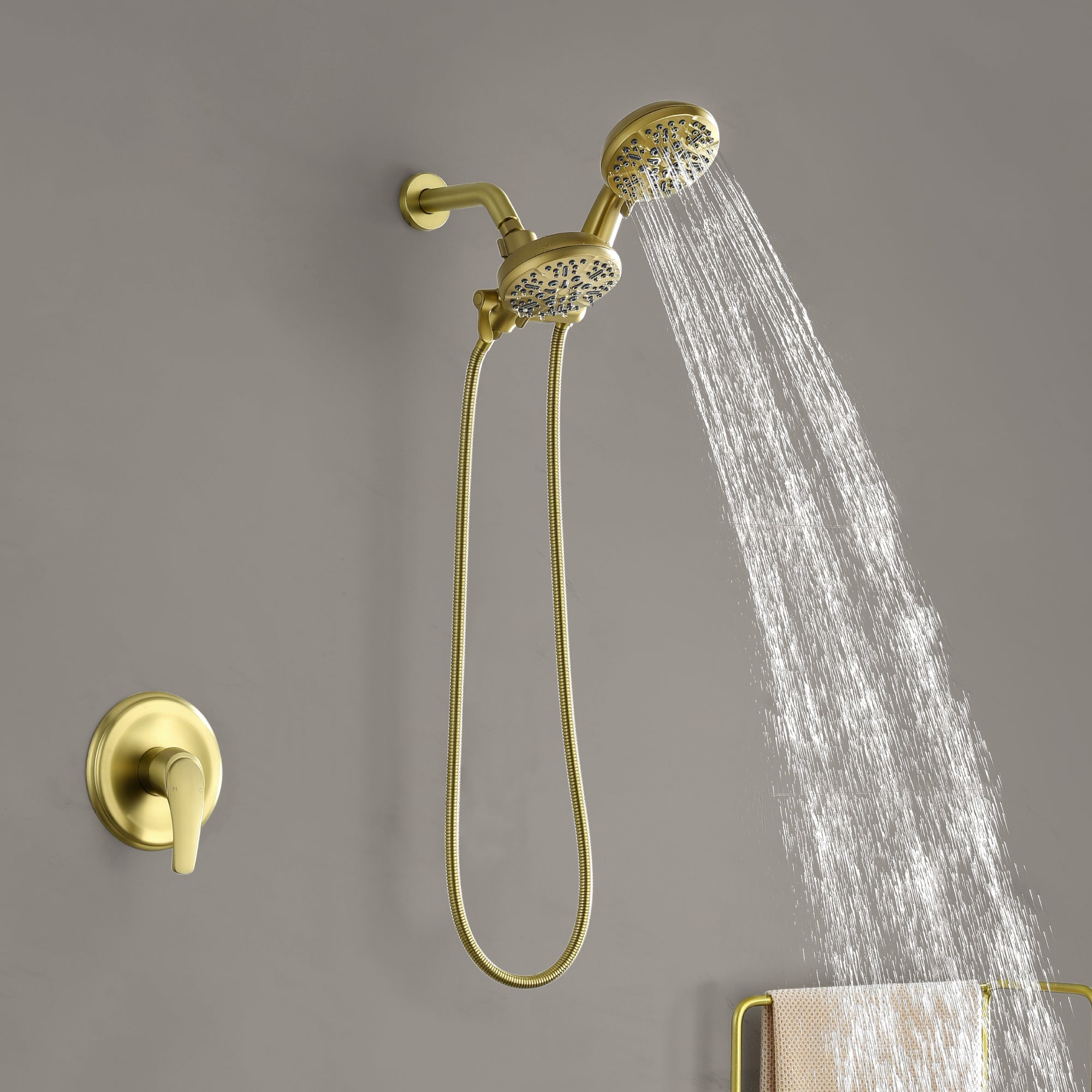 7-Setting Multi-Function Shower System With Handheld Shower And Dual Showerheads