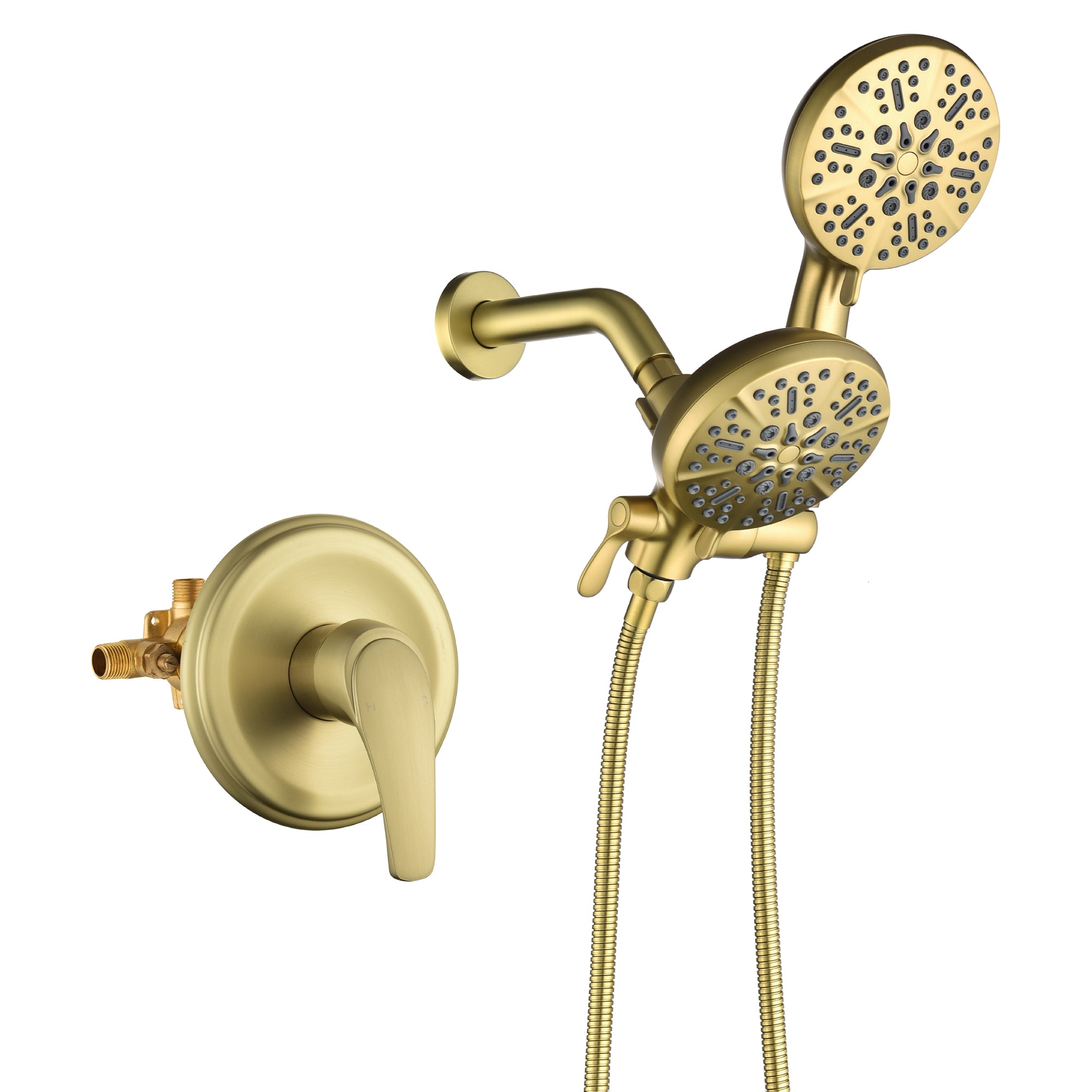 7-Setting Multi-Function Shower System With Handheld Shower And Dual Showerheads