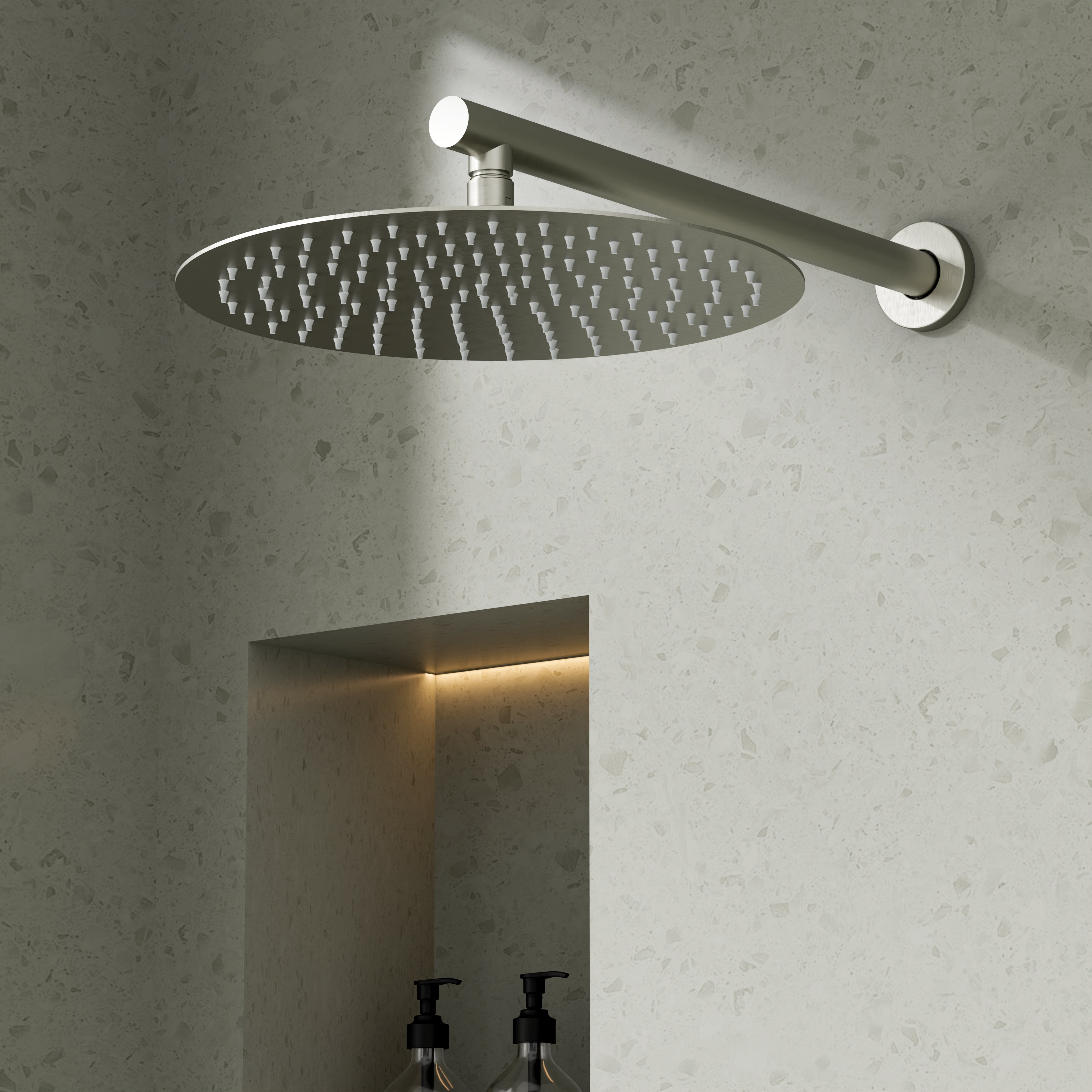 9inch/ 10inch/ 12inch 2-Spray Patterns with 1.8 GPM Wall Mount Dual Shower Heads with Hand Shower