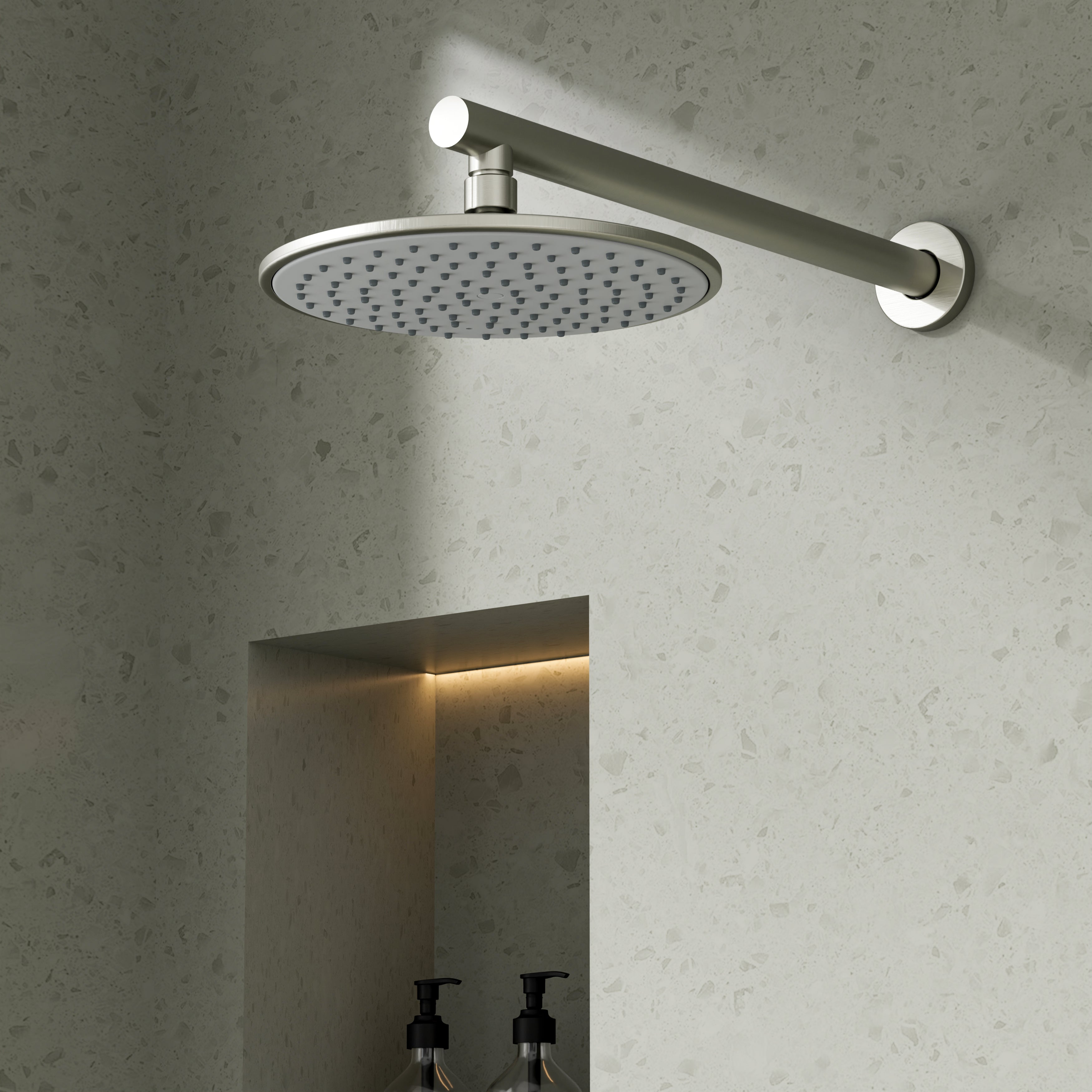 9inch/ 10inch/ 12inch 2-Spray Patterns with 1.8 GPM Wall Mount Dual Shower Heads with Hand Shower