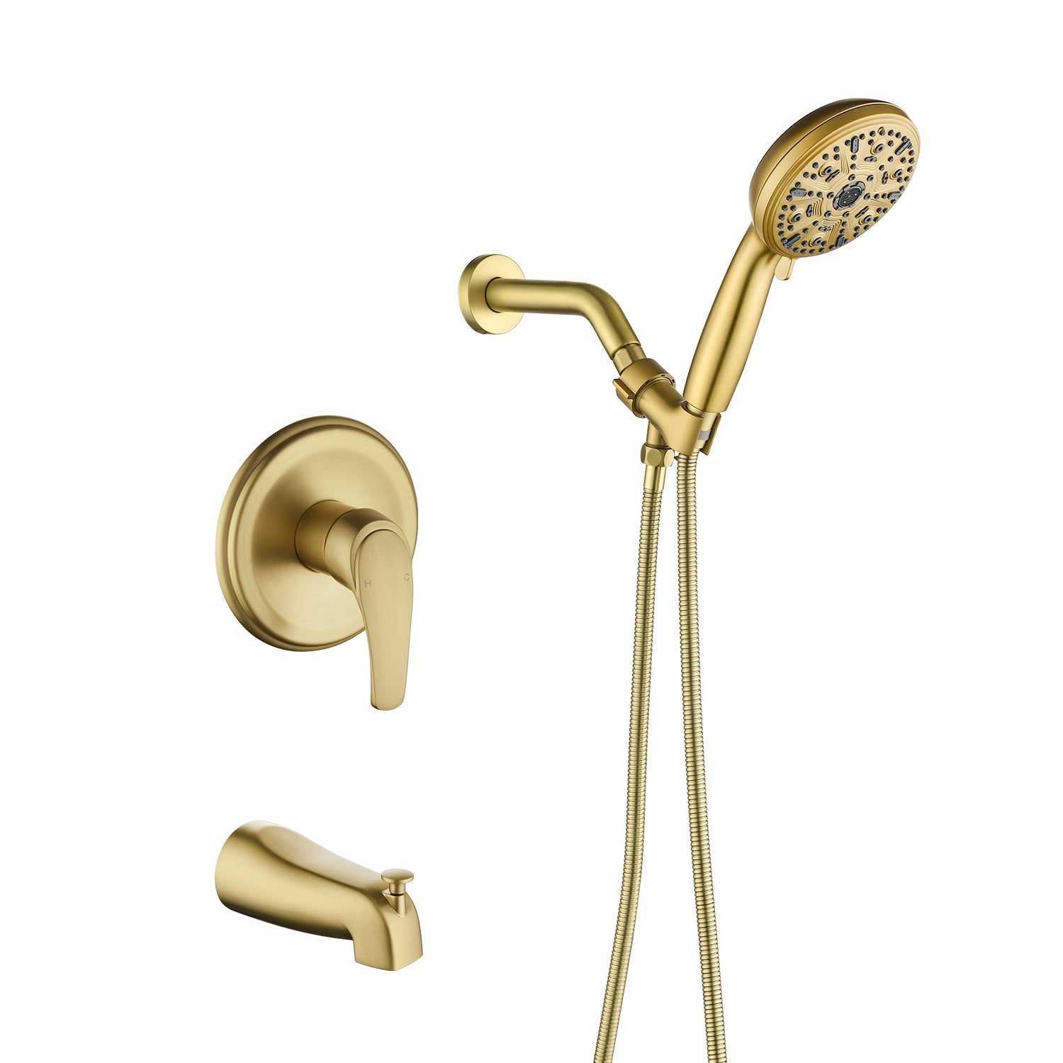 10-Setting Handheld Showerhead and Bathtub Faucet Set
