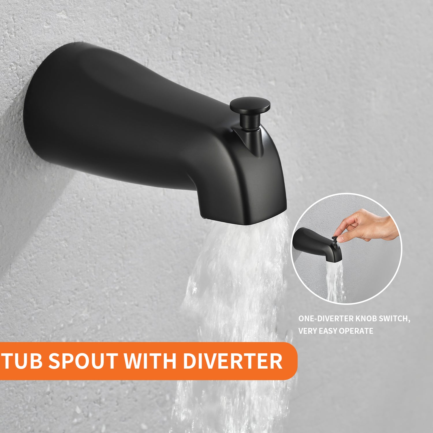 10 Spray Modes Wall Mount Rain Showerhead and Bathtub Faucet Set