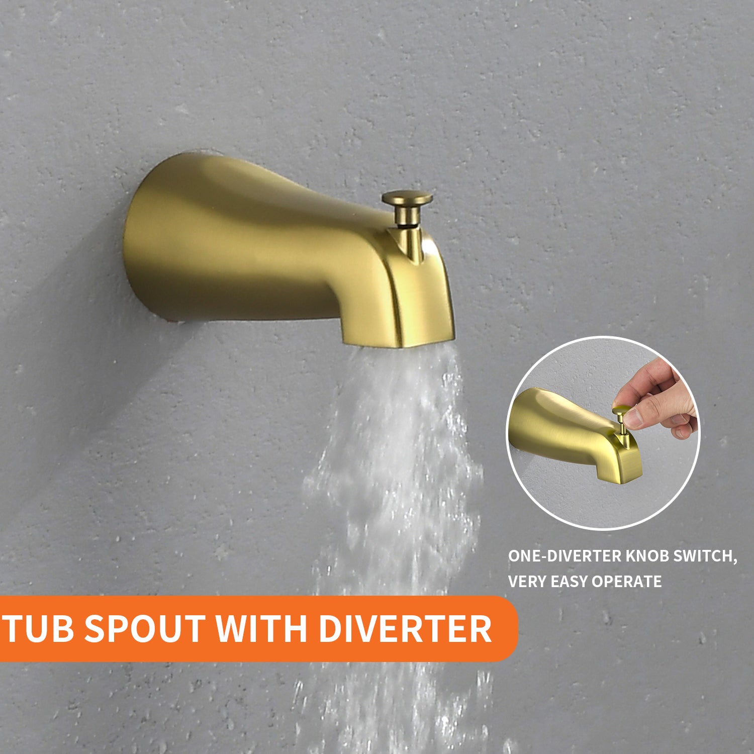 10 Spray Modes Wall Mount Rain Showerhead and Bathtub Faucet Set