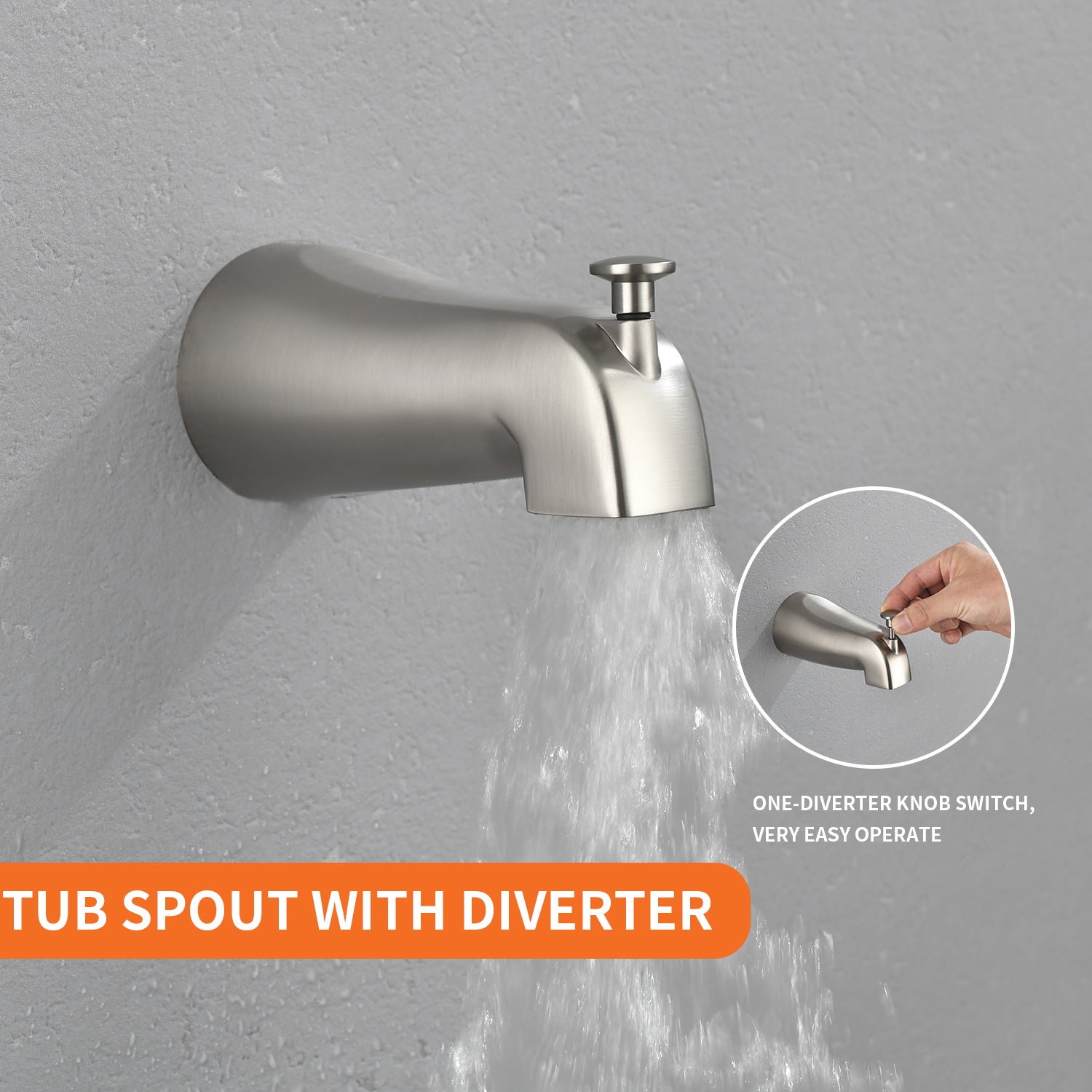 10 Spray Modes Wall Mount Rain Showerhead and Bathtub Faucet Set