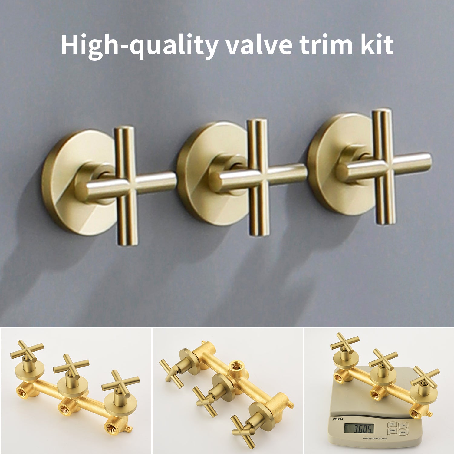 Dual Head Wall Mount Shower System with 7 Spray Functions Shower Faucet