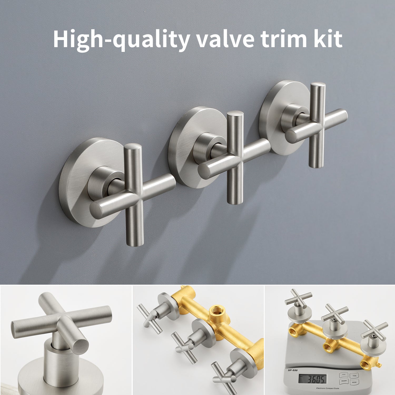 Dual Head Wall Mount Shower System with 7 Spray Functions Shower Faucet