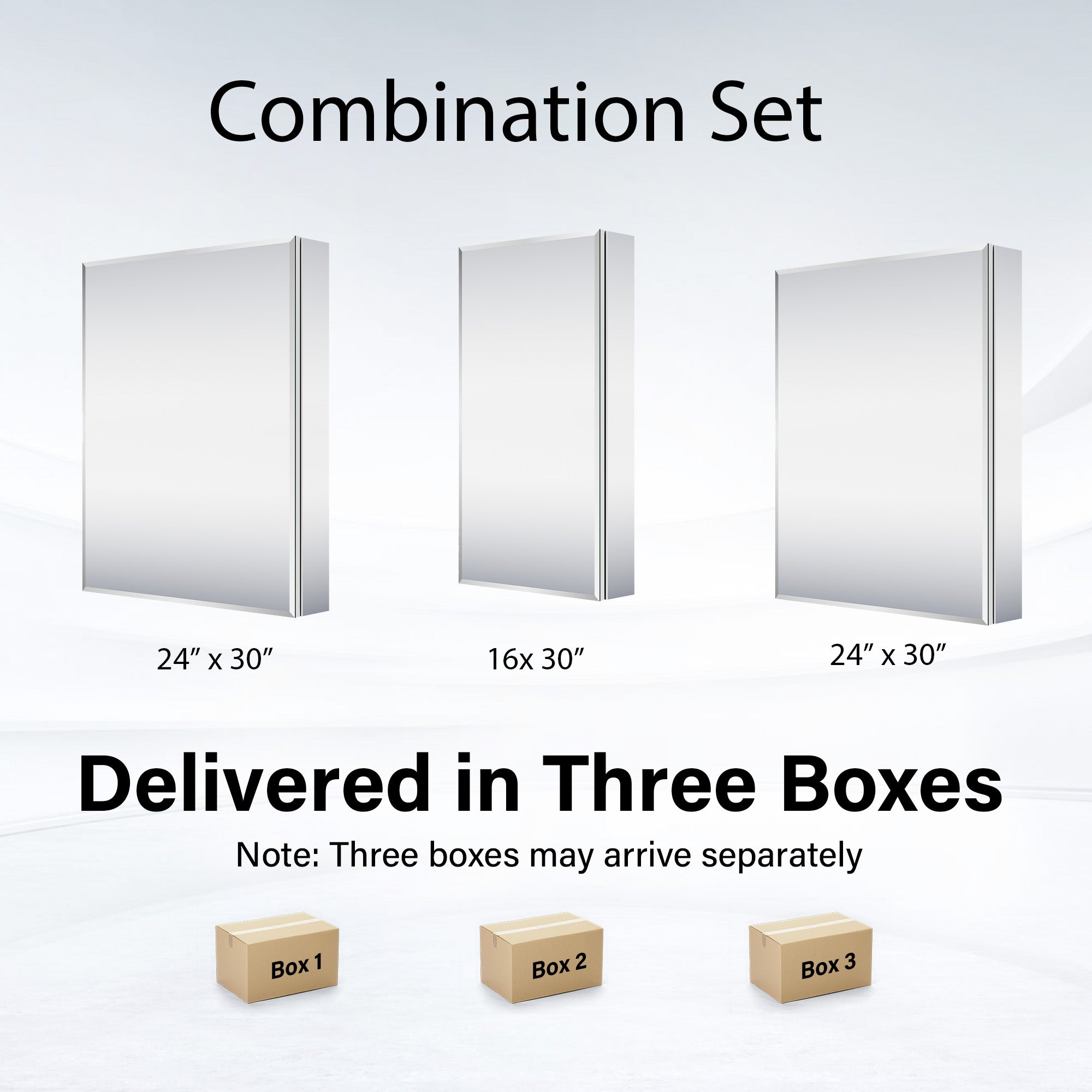 64 in.×30 in.H Copper-Free Mirror Medicine Cabinet with Beveled Mirror Door, Soft-Close Blum® Hinges, 9 Adjustable Shelves