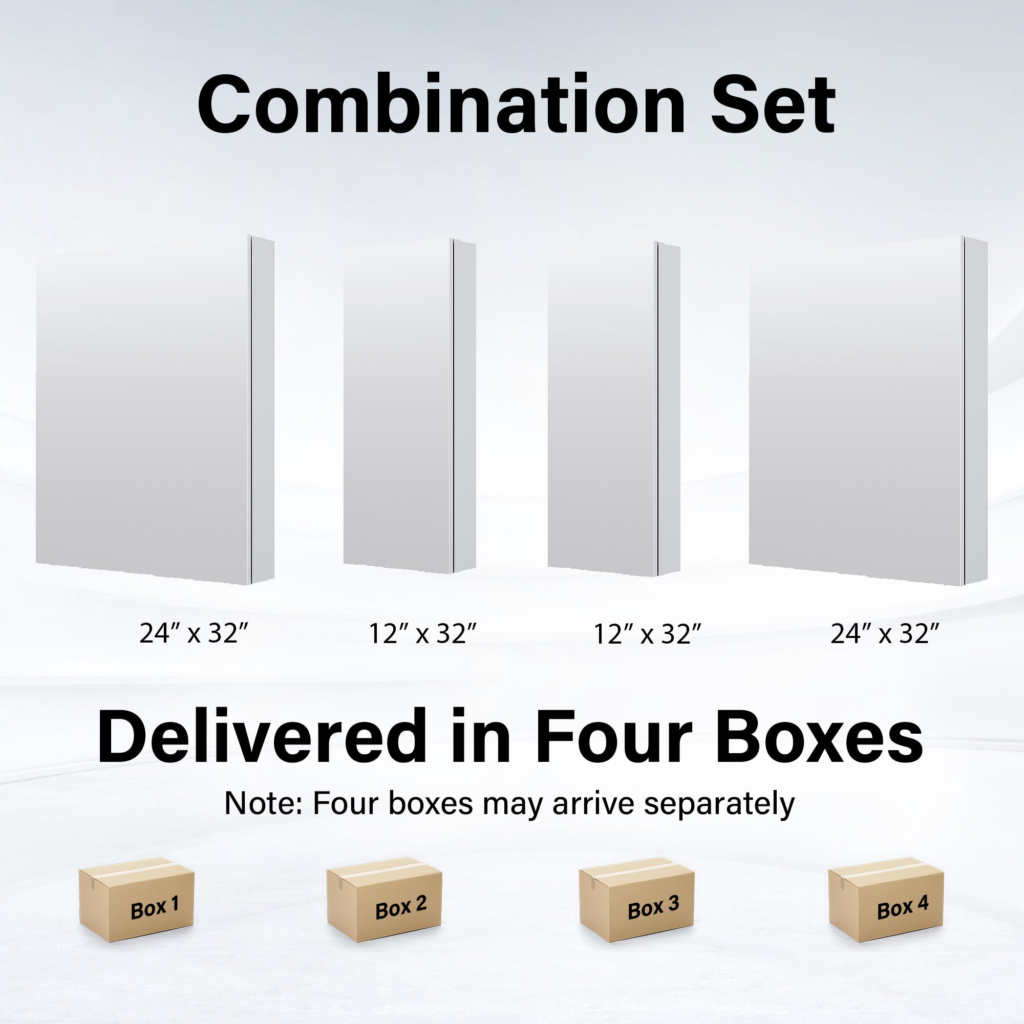 72 in.×32 in.H Copper-Free Mirror Medicine Cabinet with Soft-Close Blum® Hinges and Recessed/Surface Mount