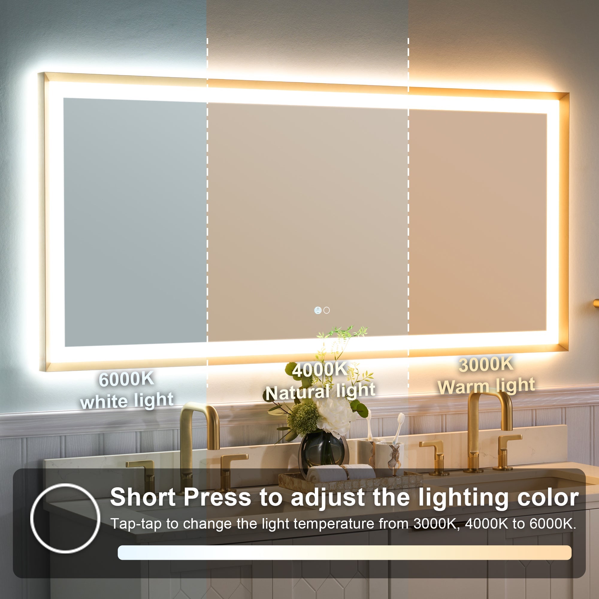 Bright Light Bathroom Mirror