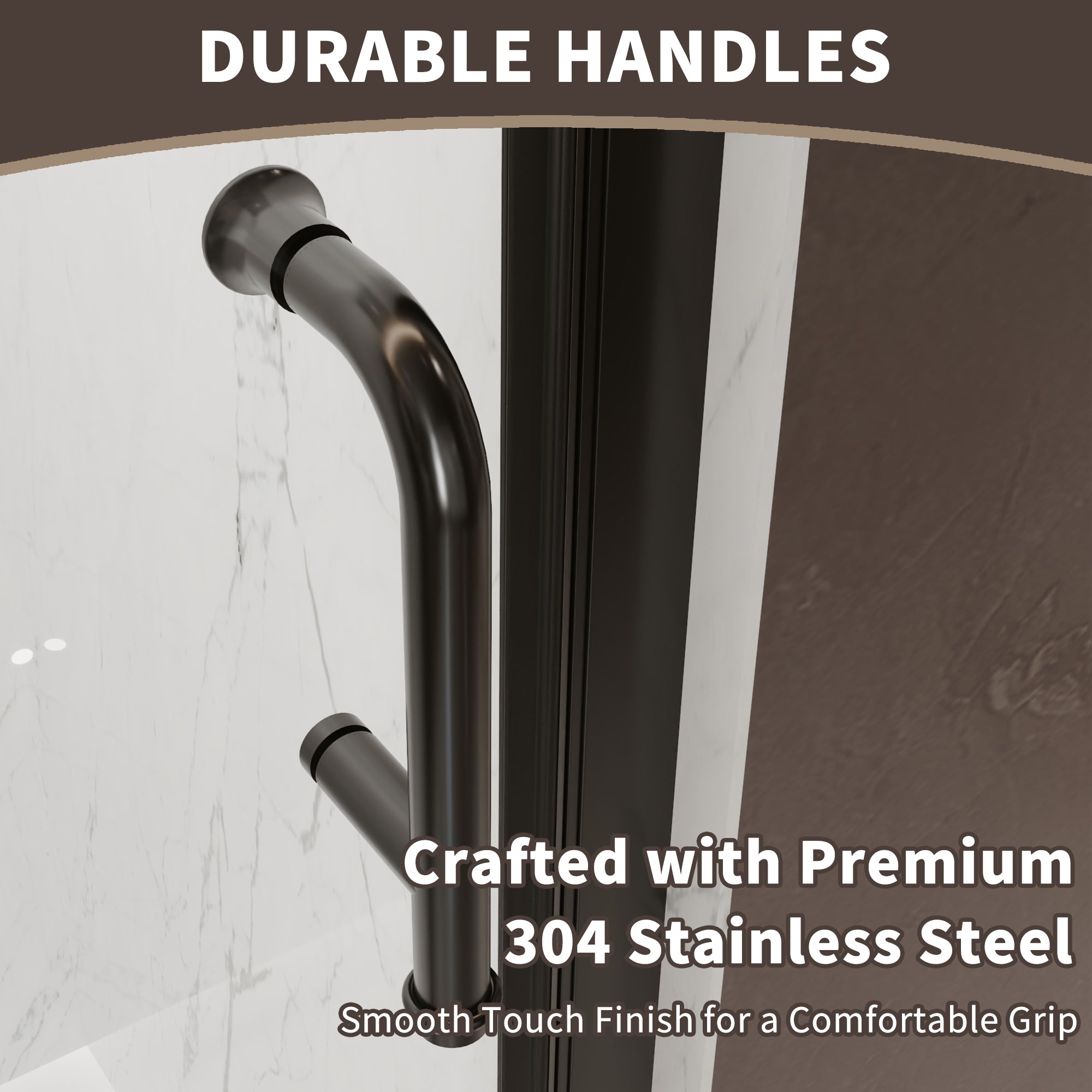 32-34 in. W x 72 in. H Modern Semi-Frameless 1/4 in. Tempered Glass Bifold Pivot Shower Door with Reversible Installation, Matte Black