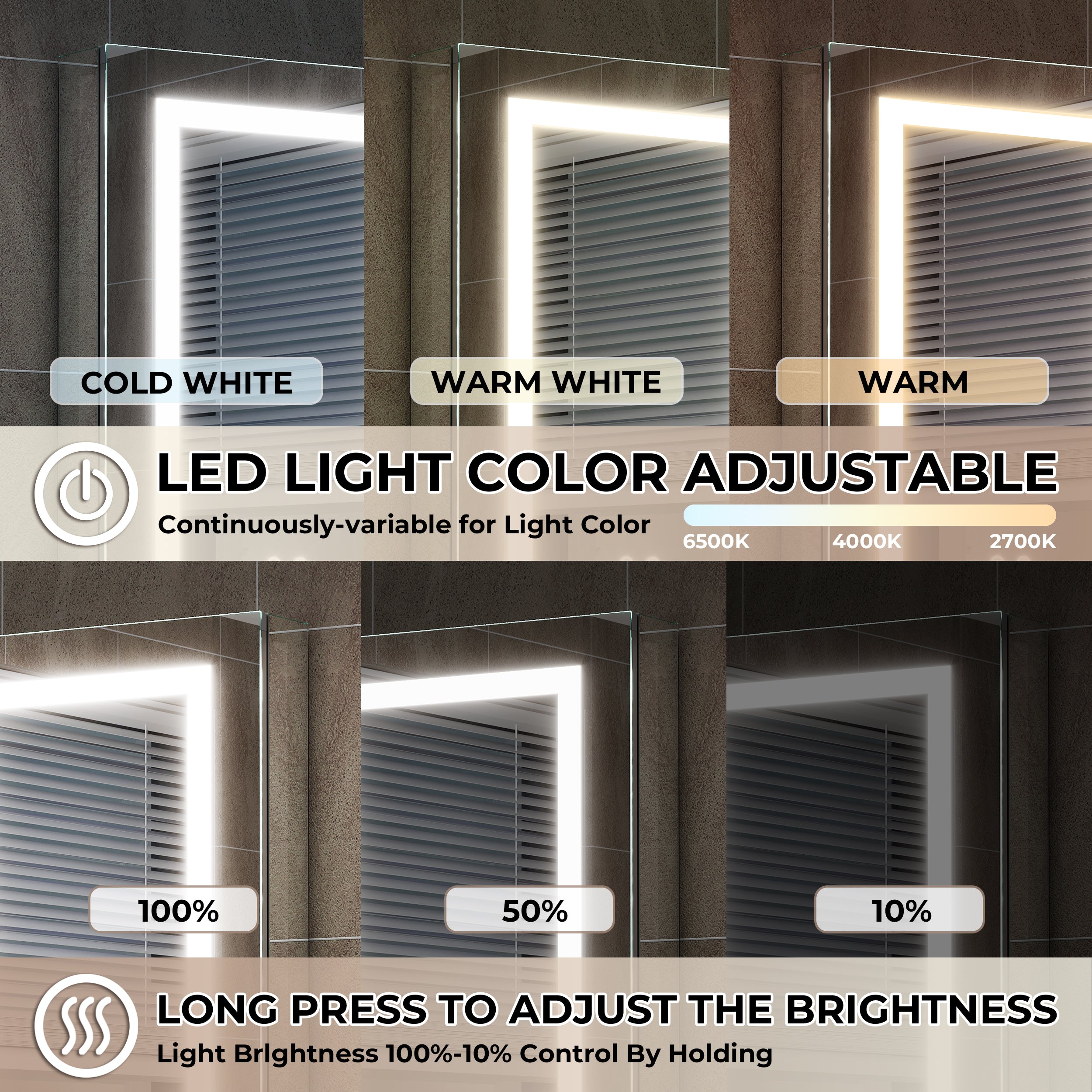 60 in. x 30 in. LED Lighted Aluminum Bathroom Medicine Cabinet with Anti-Fog, Dimmable Lighting, Outlet, Surface or Recessed Mount