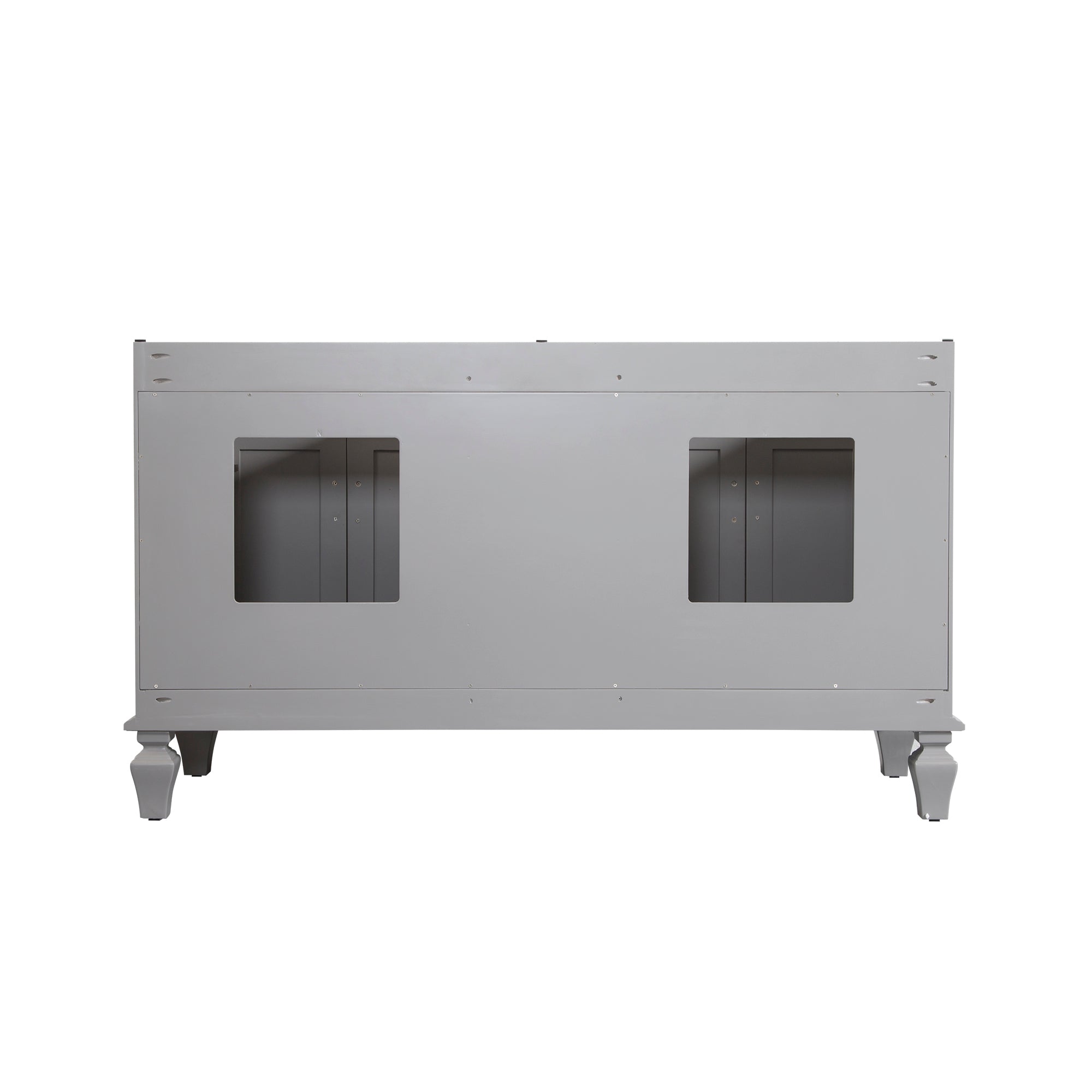 60 in. Titanium Grey Freestanding Solid Wood Bathroom Vanity with Carrara White Quartz Countertop