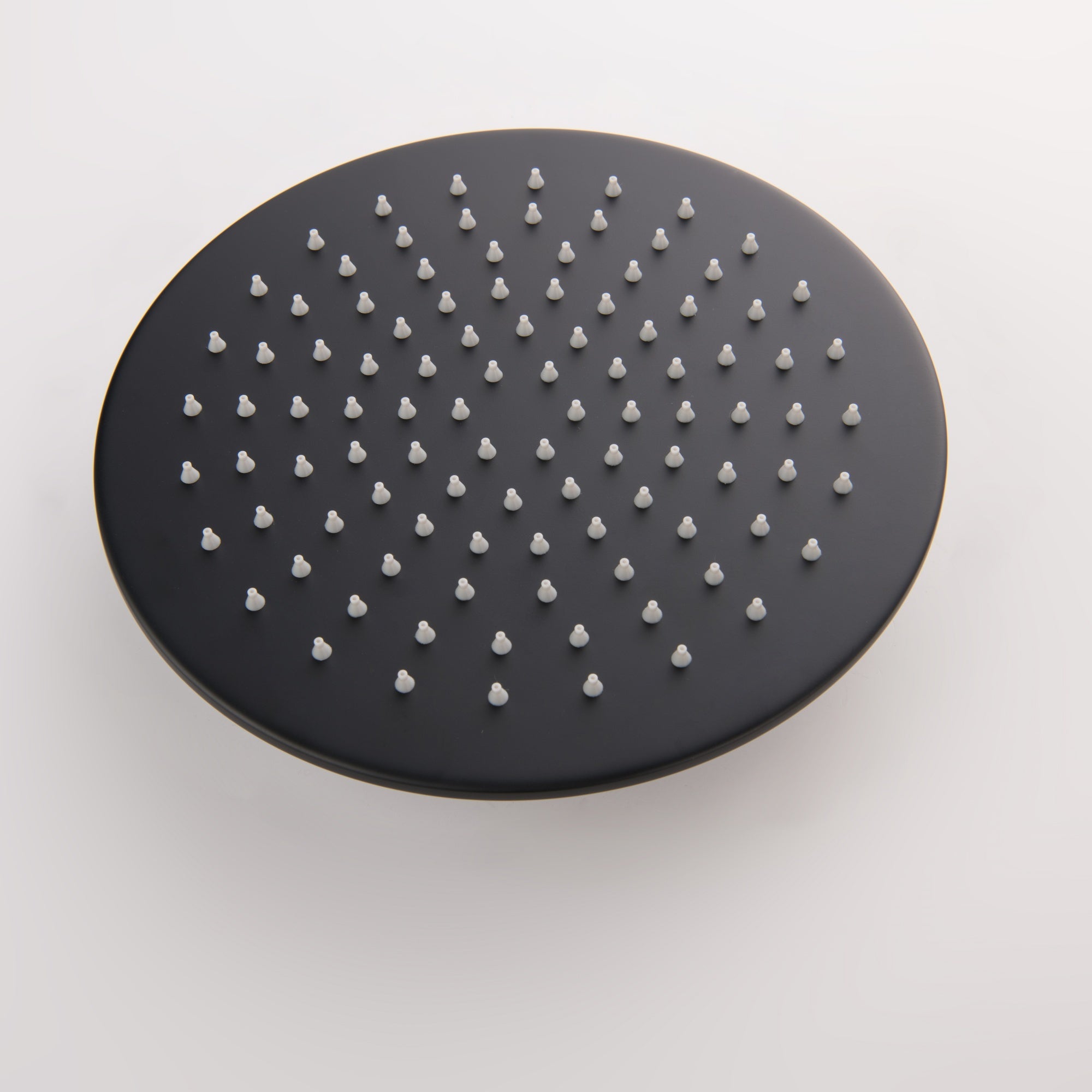 Matte Black Double Handle Two-function Concealed Round Shower System