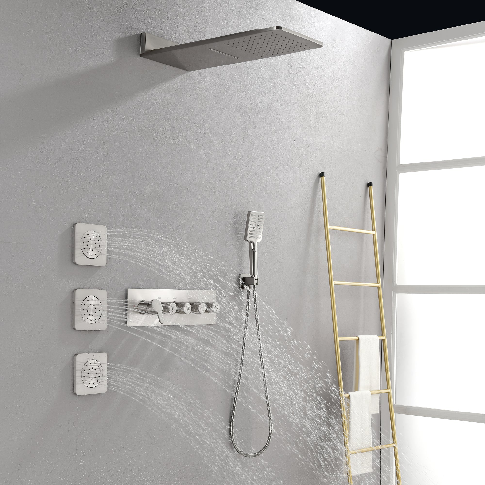 shower head with handheld combo