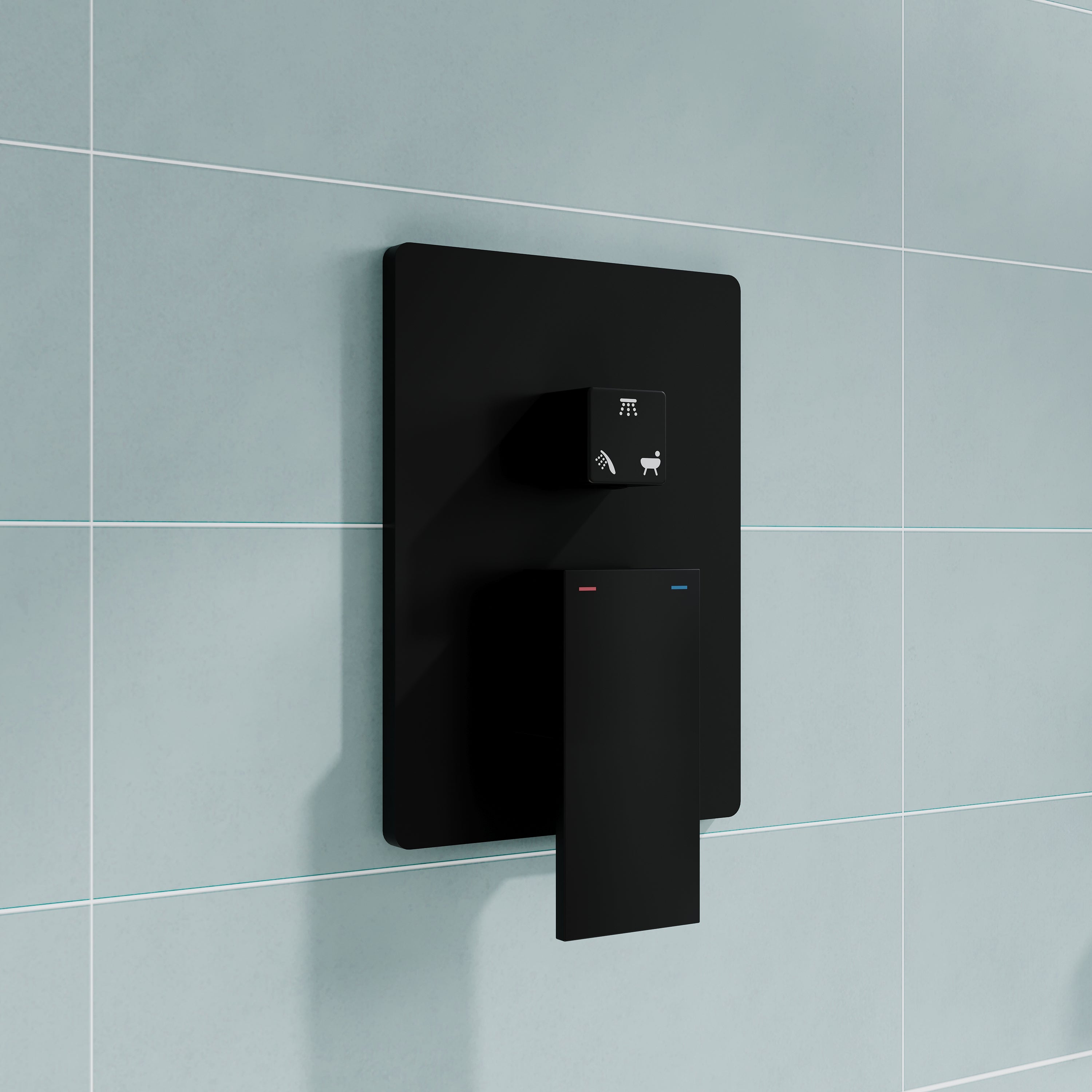 10 inch Single Handle High Pressure Tub and Shower Faucet with Hand Shower in Matte Black