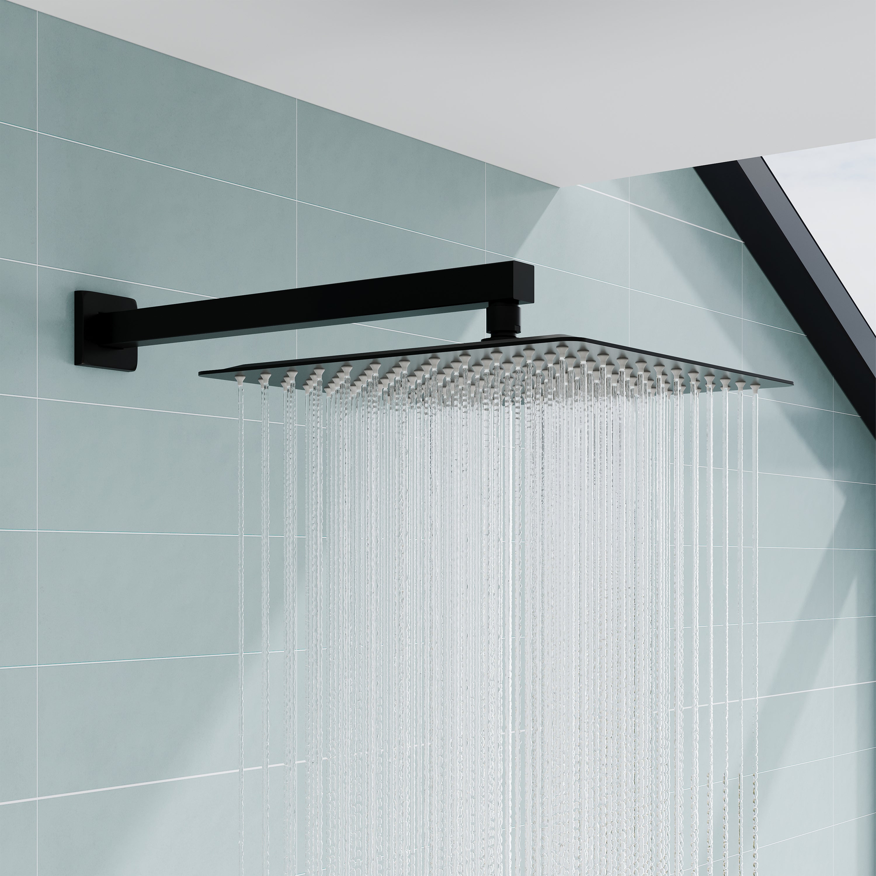 10 inch Single Handle High Pressure Tub and Shower Faucet with Hand Shower in Matte Black