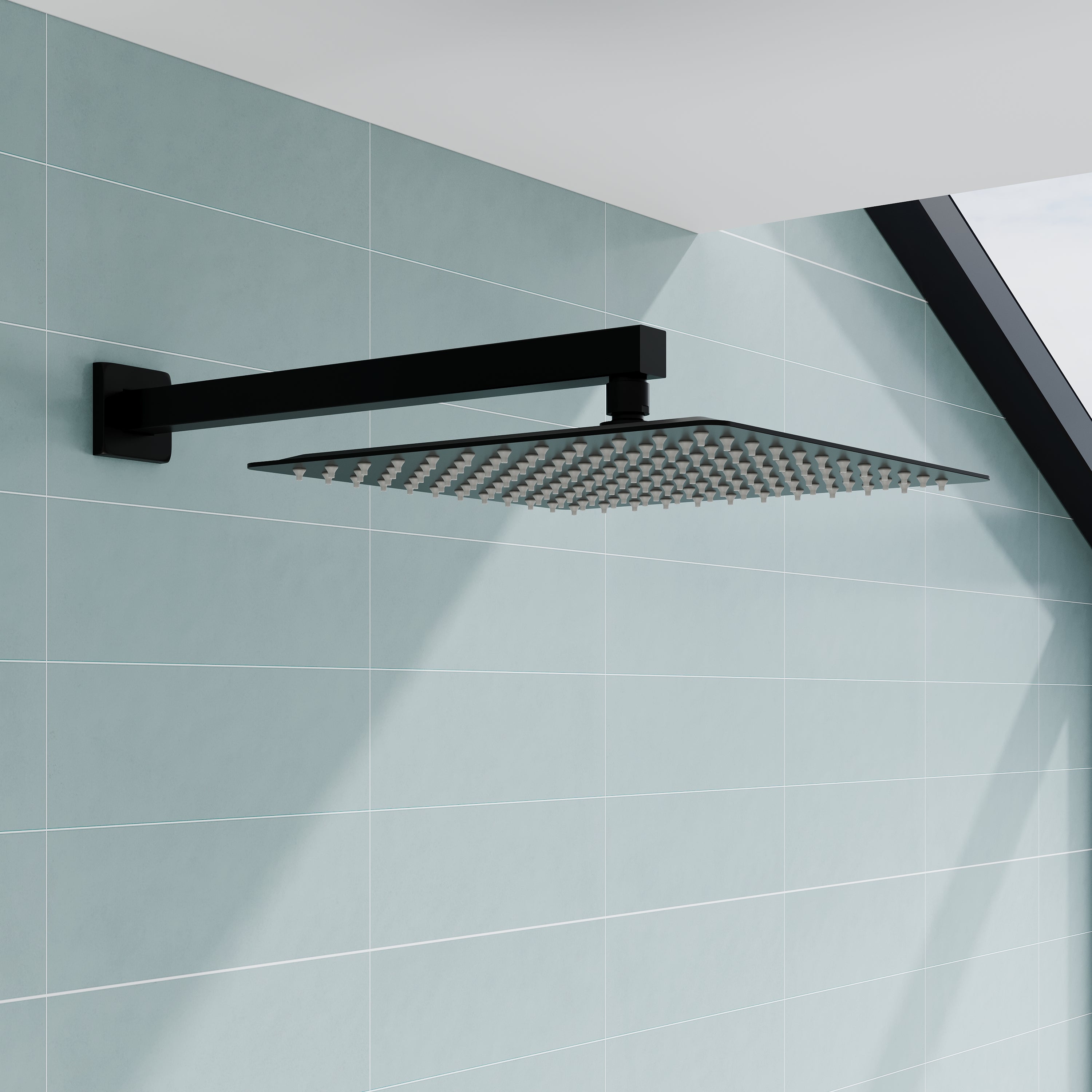 10 inch Single Handle High Pressure Tub and Shower Faucet with Hand Shower in Matte Black
